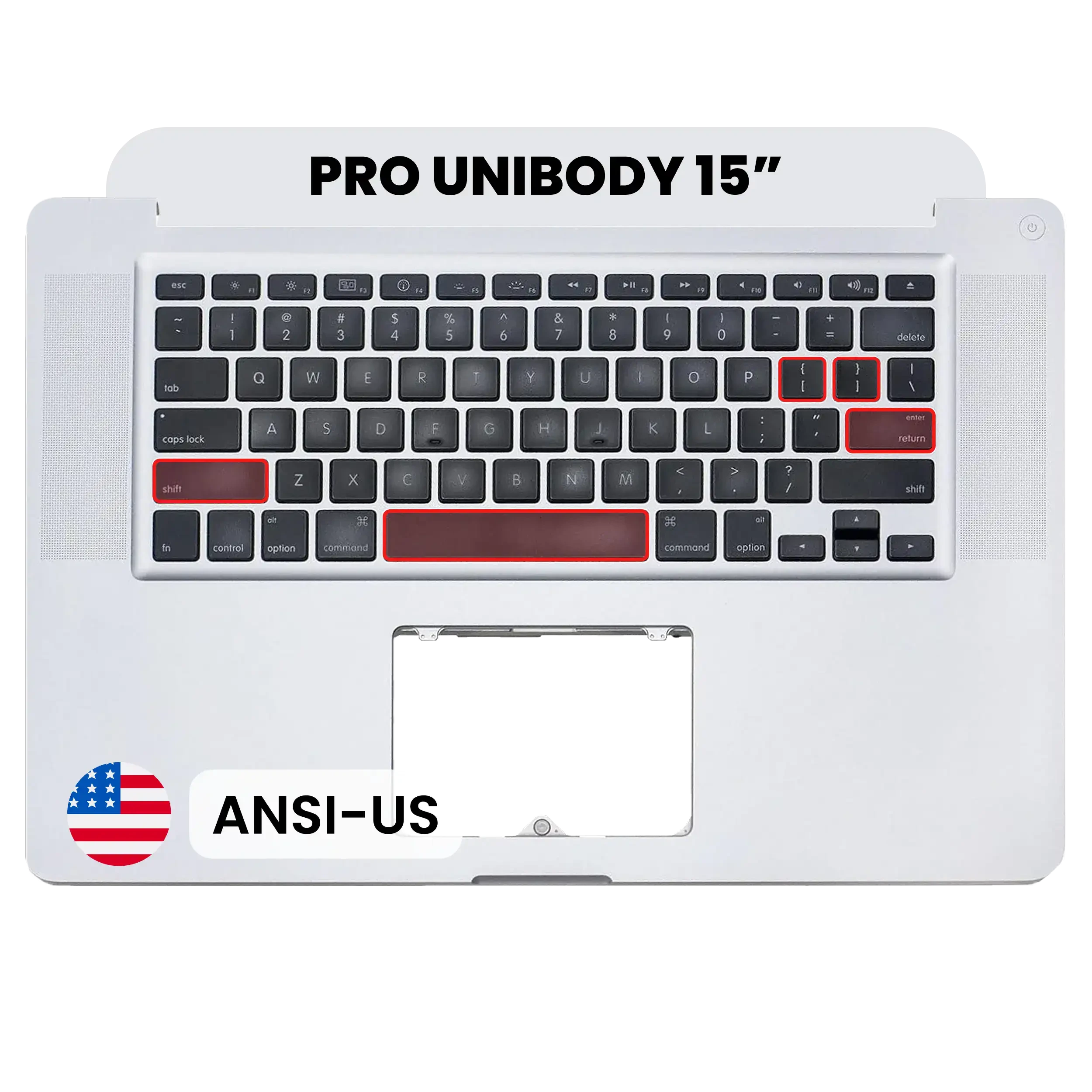 Top Case con tastiera (ANSI US) per MacBook Pro 15" A1286 (2009)