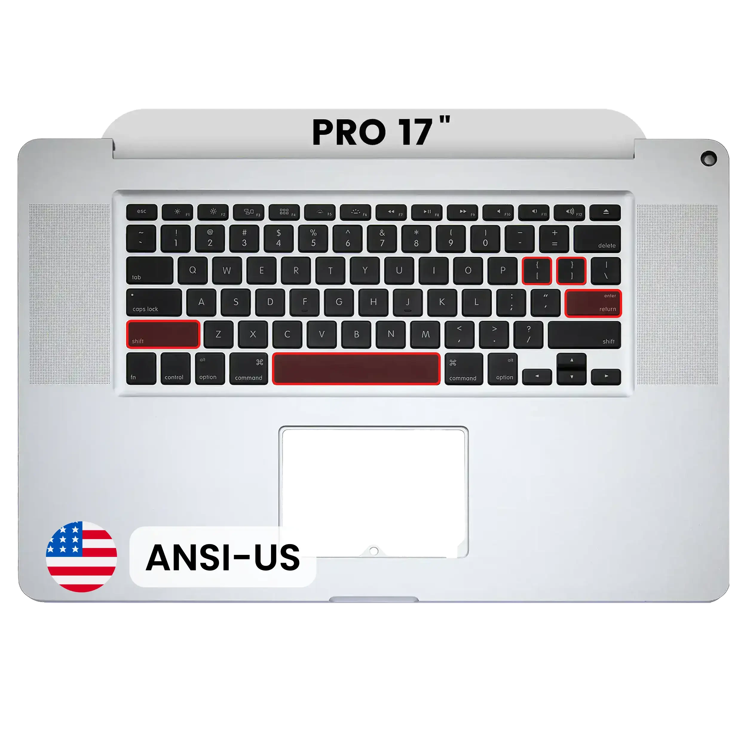 Top Case con tastiera (ANSI US) per MacBook Pro 17" A1297 (2009)