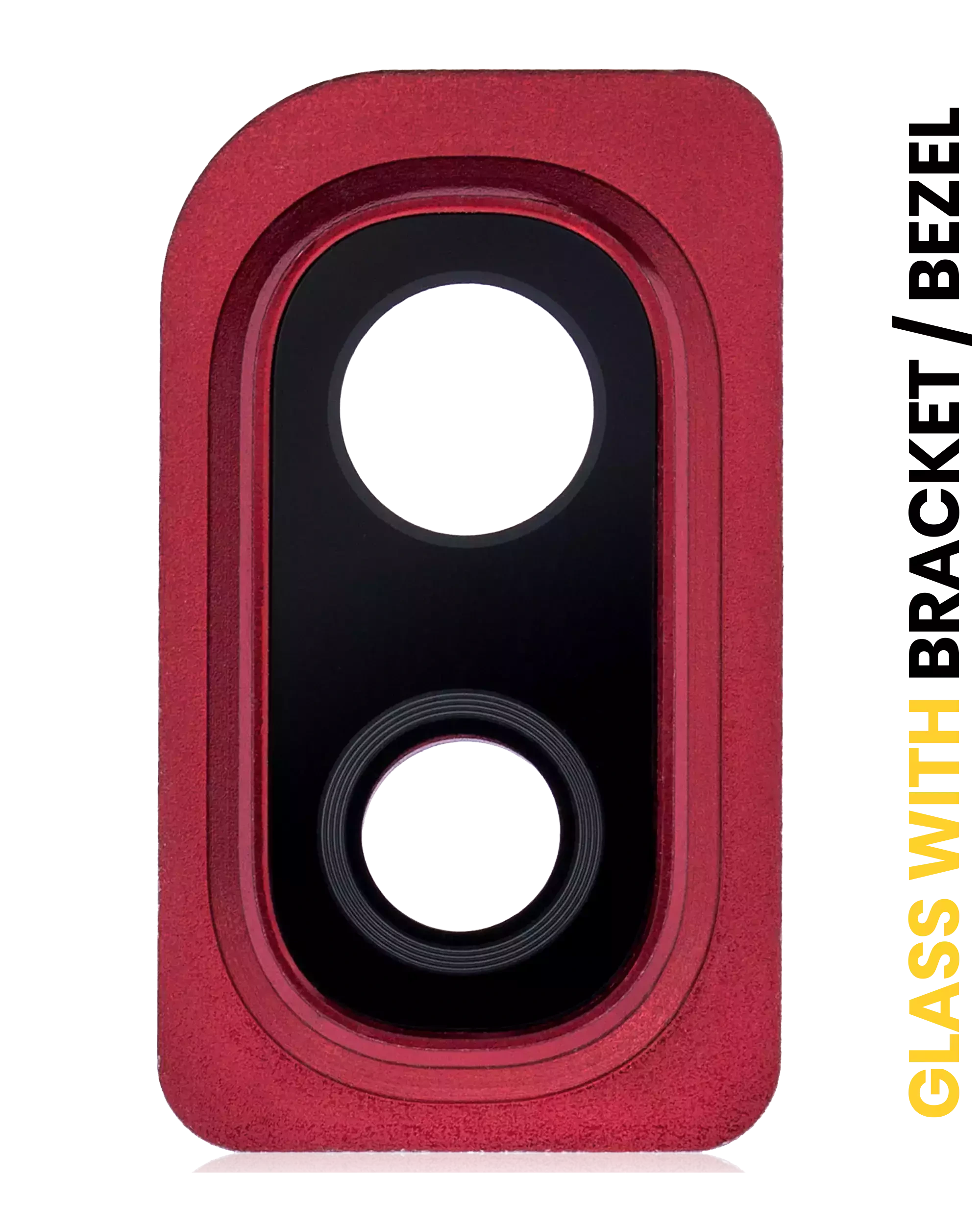 Lente fotocamera posteriore con staffa / Cornice per Samsung Galaxy A10 (A105 / 2019) (Rosso)