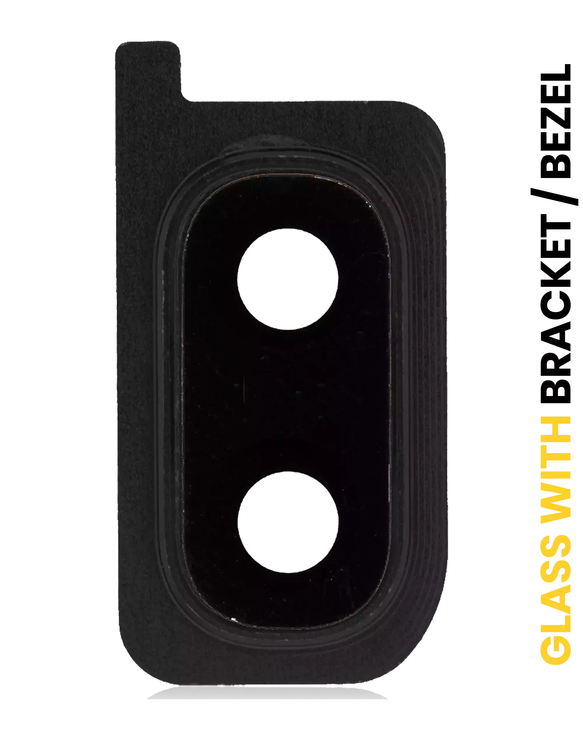 Lente fotocamera posteriore con staffa / Cornice per Samsung Galaxy A20 (A205 / 2019) (Nero)