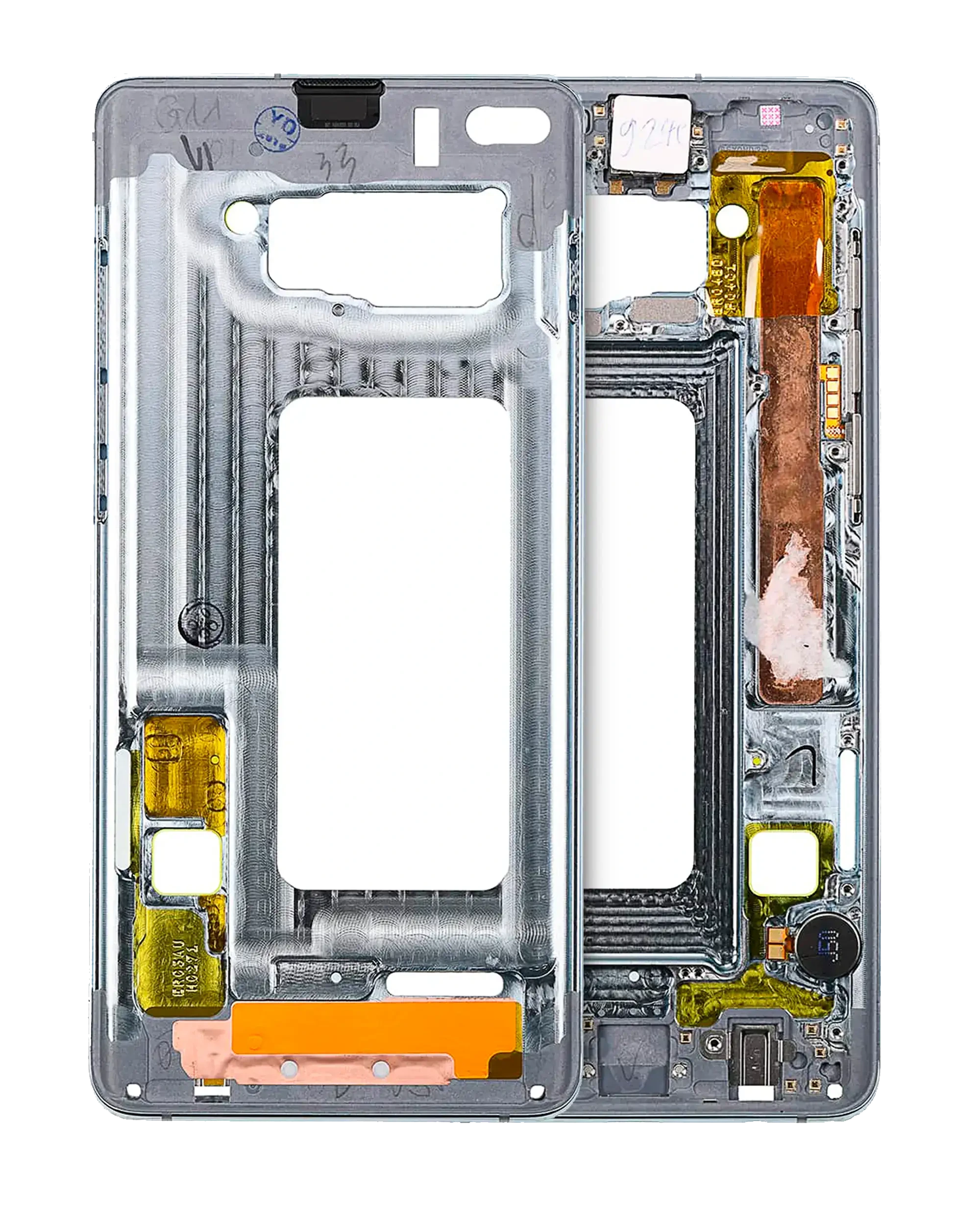 Frame centrale per Samsung Galaxy S10 (con minuteria) (Prism Bianco)