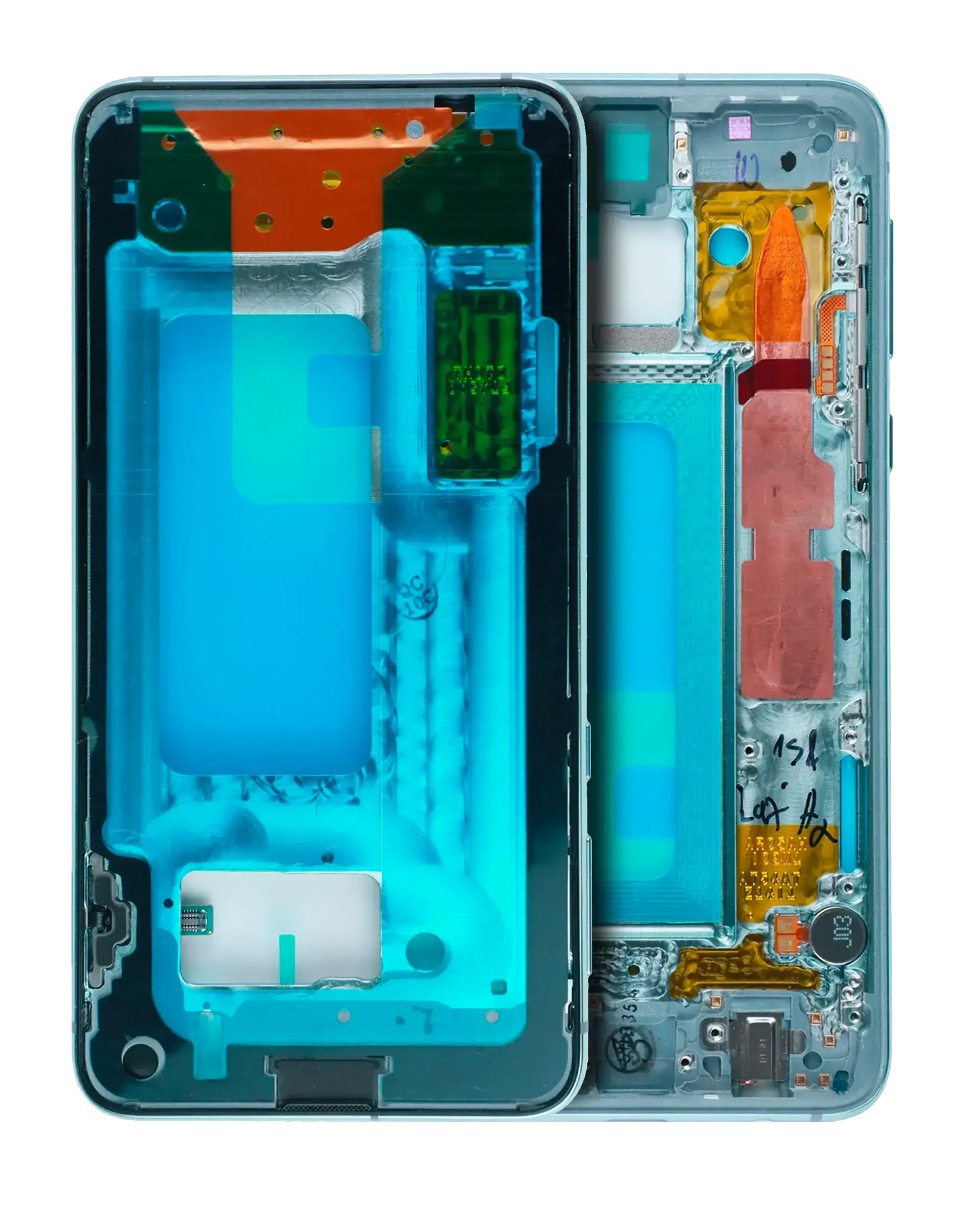Frame centrale per Samsung Galaxy S10E (con minuteria) (Prism Verde)