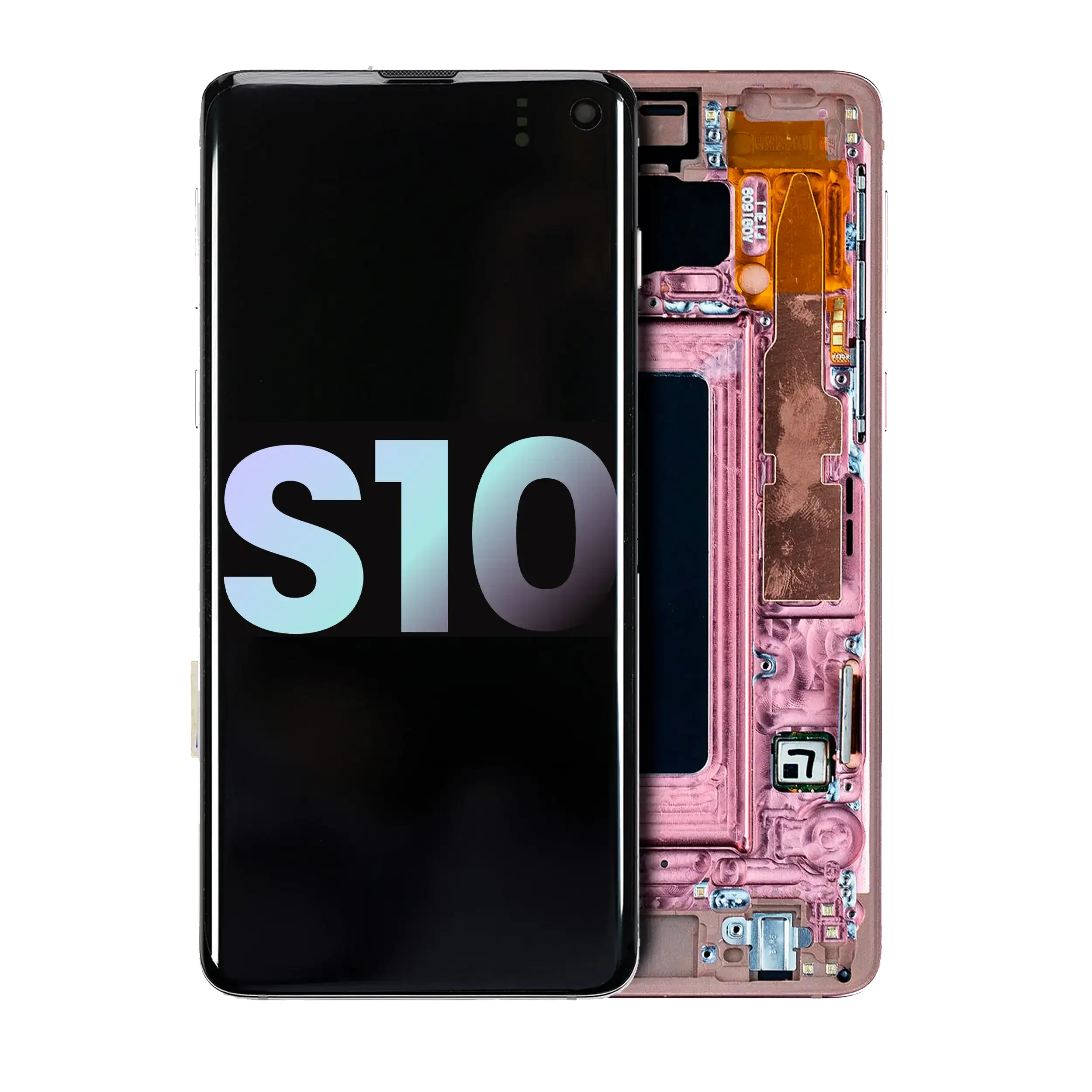 Display OLED completo con Frame per Samsung Galaxy S10 (Service Pack) (Flamingo Rosa)