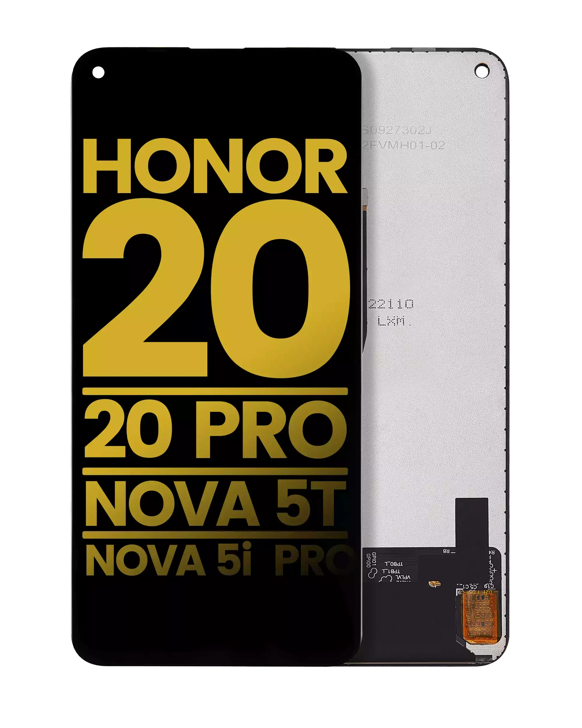 Display LCD completo senza Frame per Huawei Honor 20 / 20 Pro / Nova 5T / Nova 5i Pro (Refurbished) (Mezzanotte Nero)