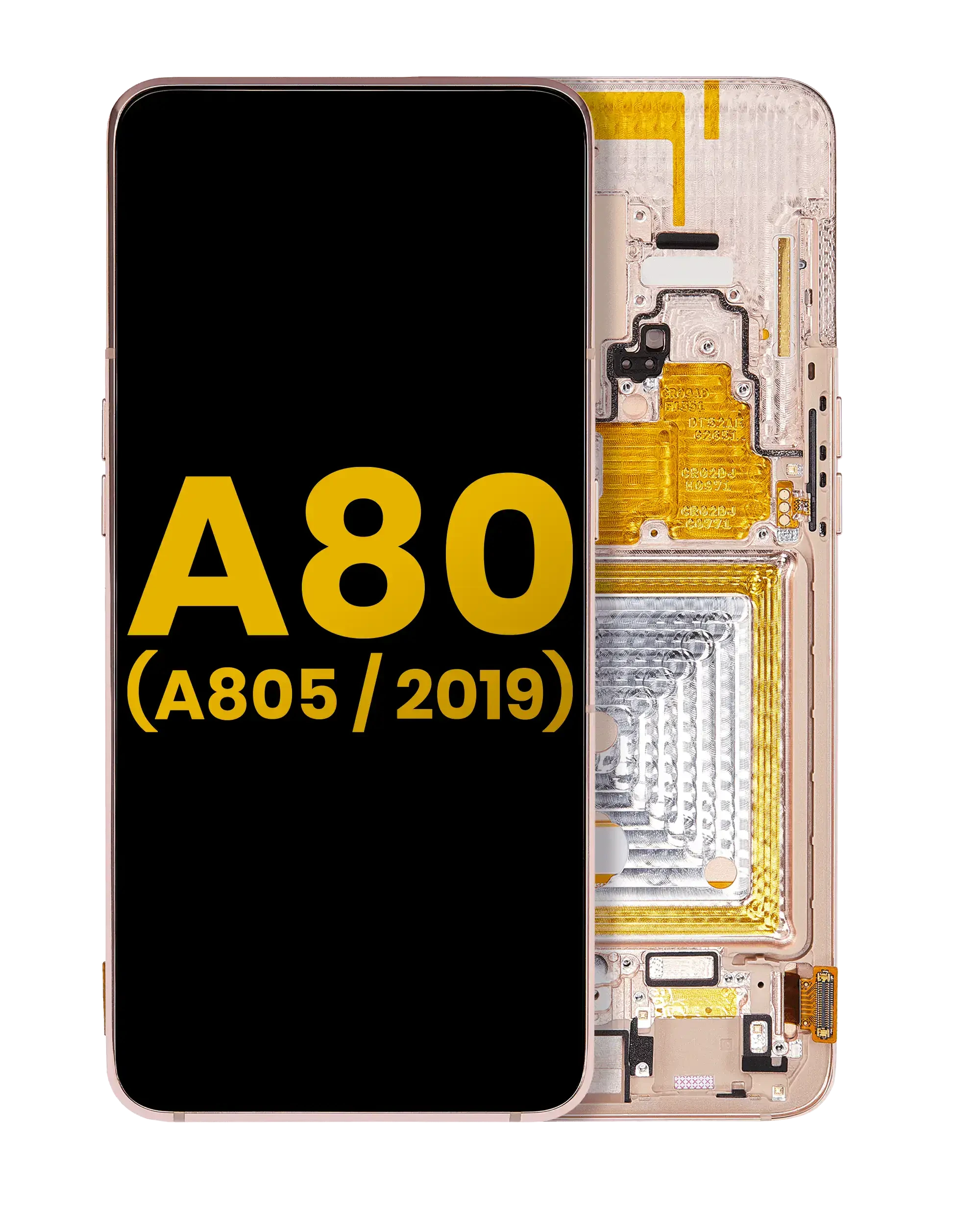 Display OLED completo con Frame per Samsung Galaxy A80 (A805 / 2019) (Angel Oro) (Refurbished)