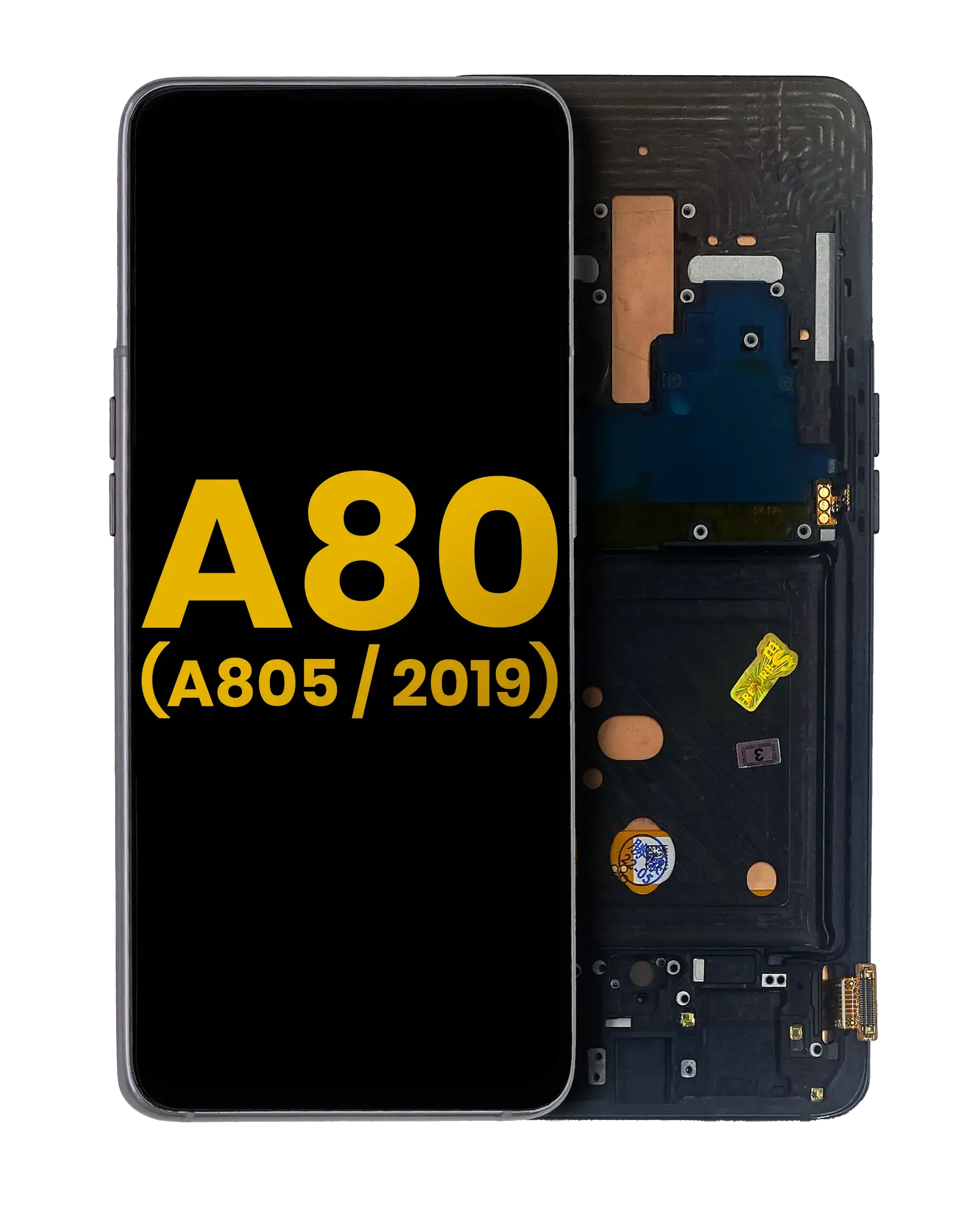 Display OLED completo con Frame per Samsung Galaxy A80 (A805 / 2019) (Refurbished) (Phantom Nero)