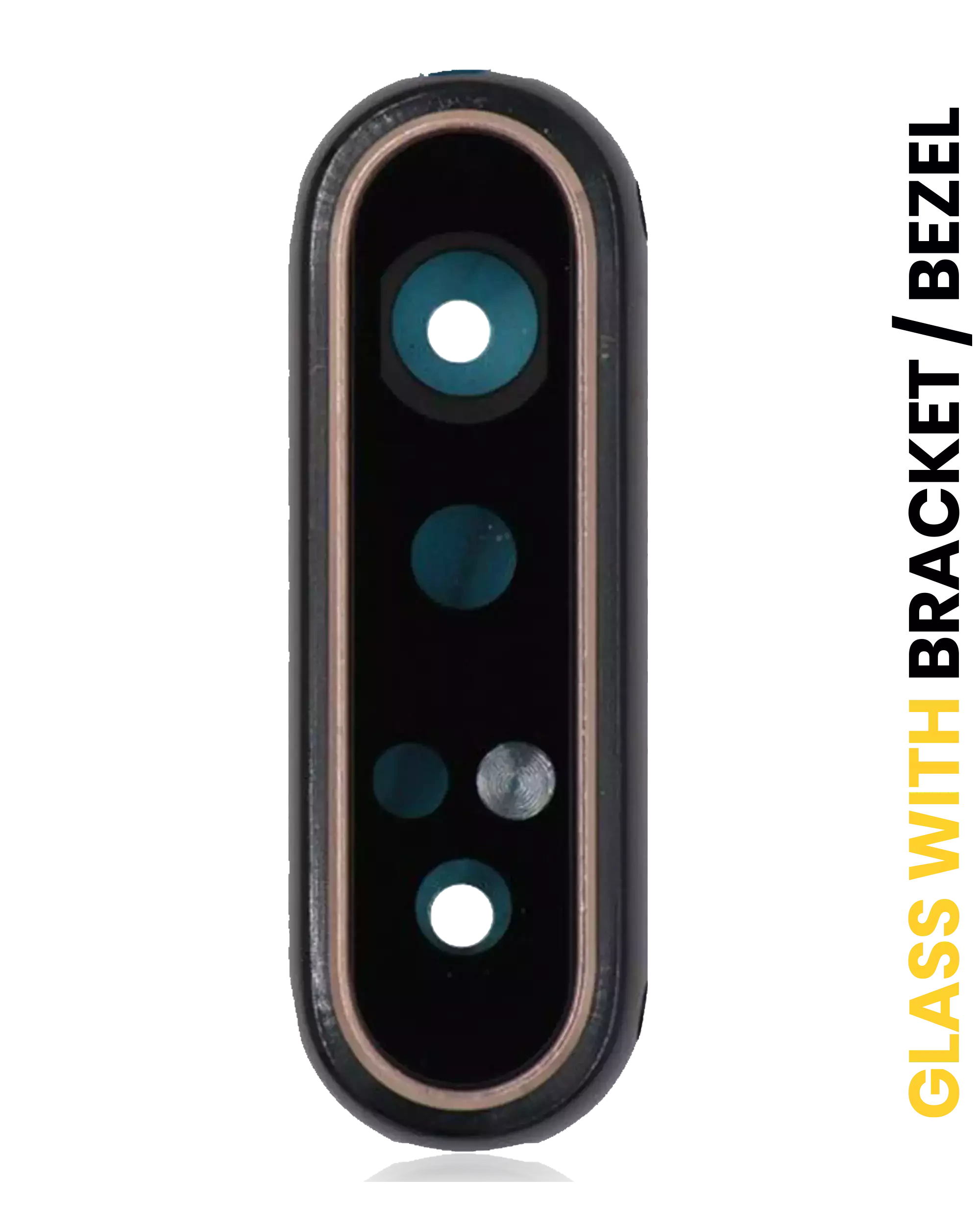 Lente fotocamera posteriore con staffa / Cornice per Samsung Galaxy A80 (A805 / 2019) (Phantom Nero)