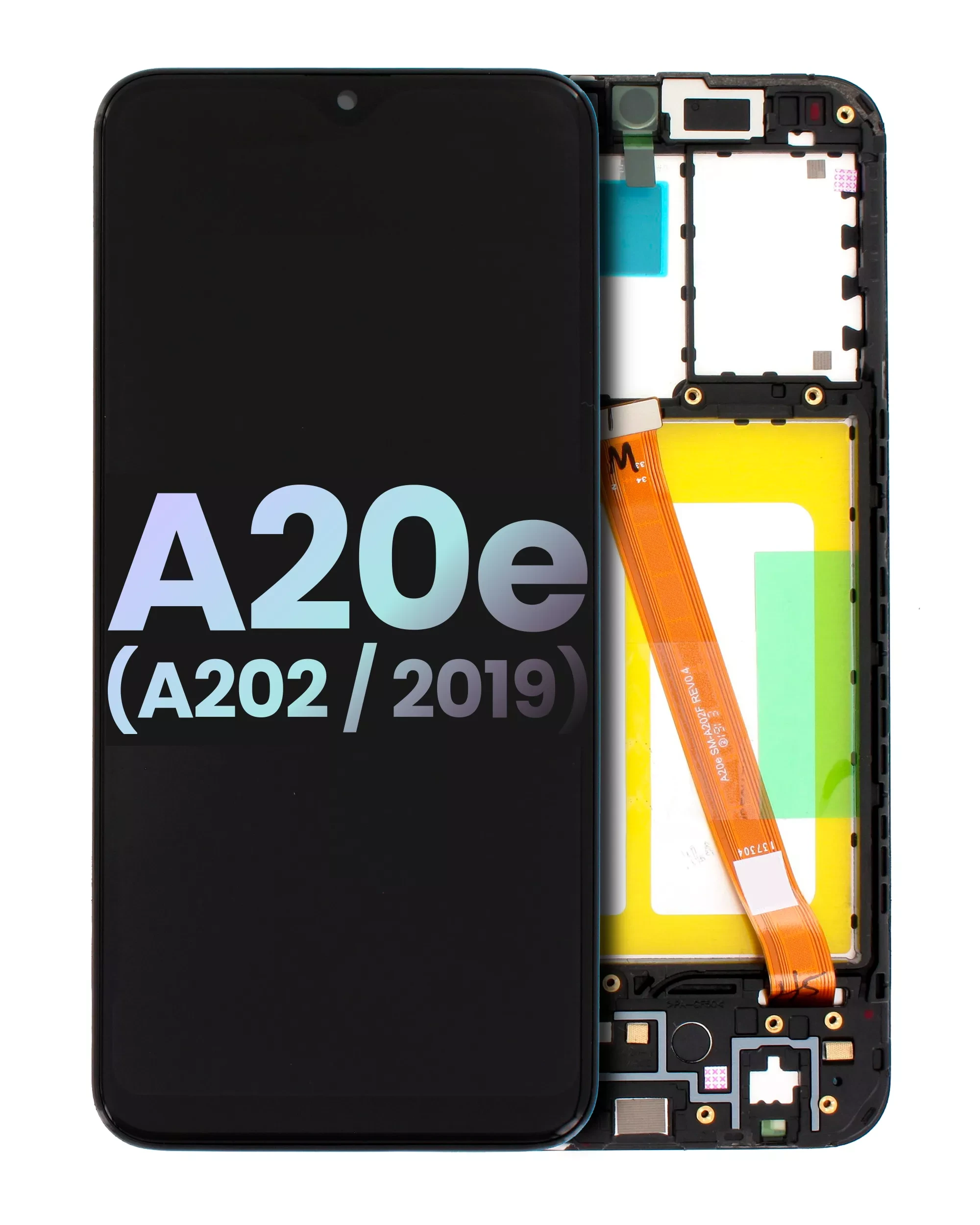 Display LCD completo con Frame per Samsung Galaxy A20e (A202 / 2019) (Service Pack) (tutti i colori)