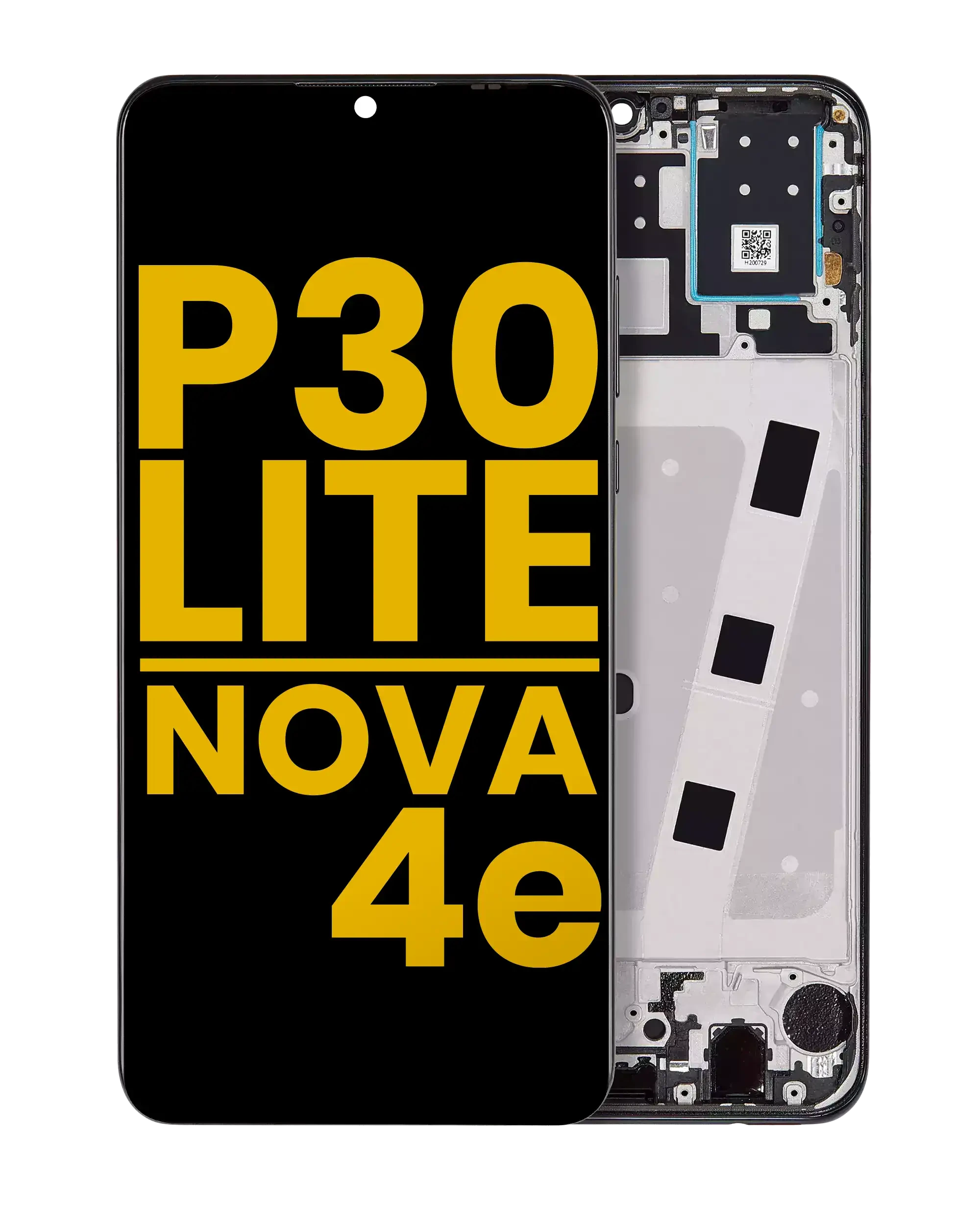 Display LCD completo con Frame per Huawei P30 Lite / Nova 4e (Refurbished) (6GB RAM) (Mezzanotte Nero)