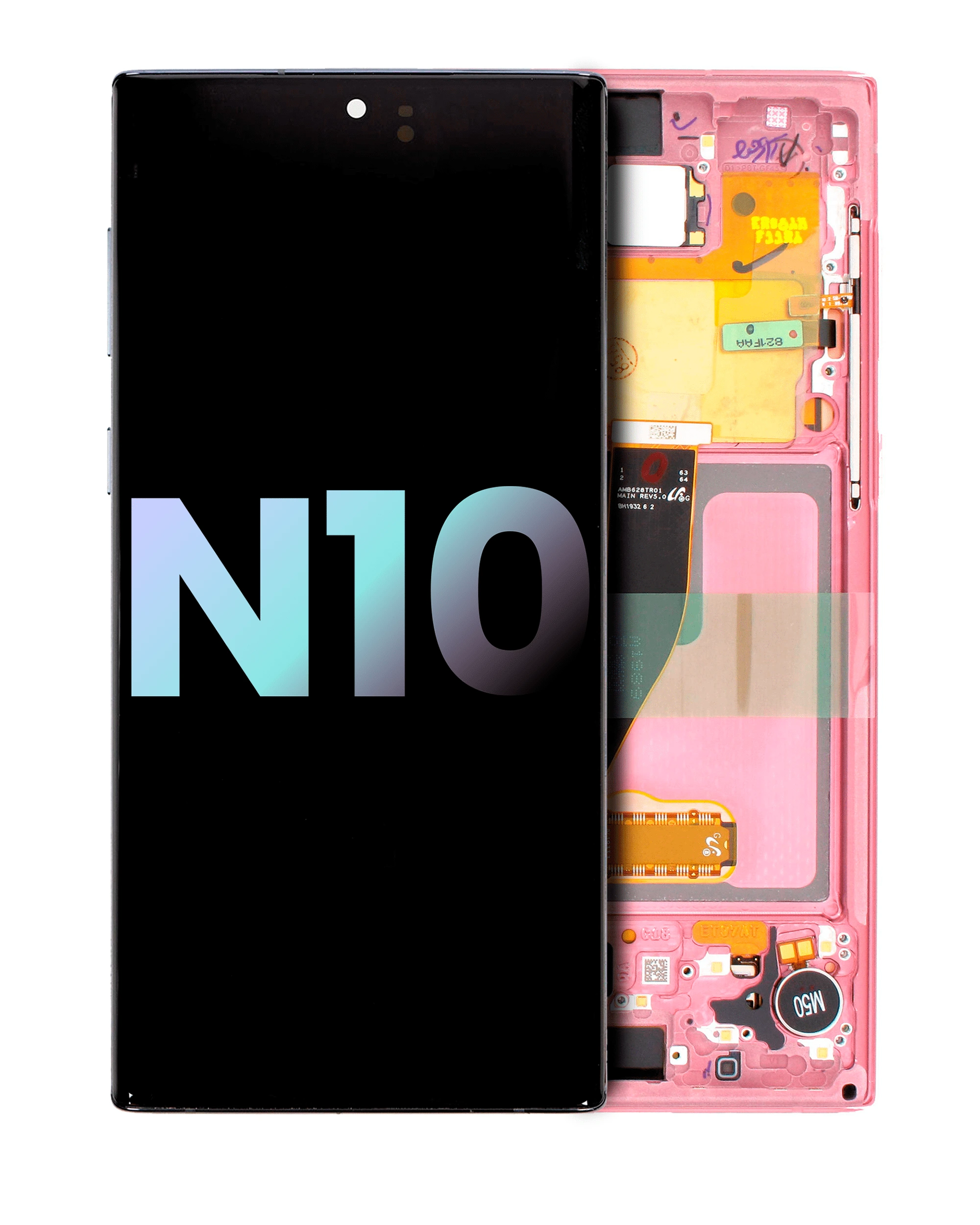 Display OLED completo con Frame per Samsung Galaxy Note 10 (Service Pack) (Aura Rosa)
