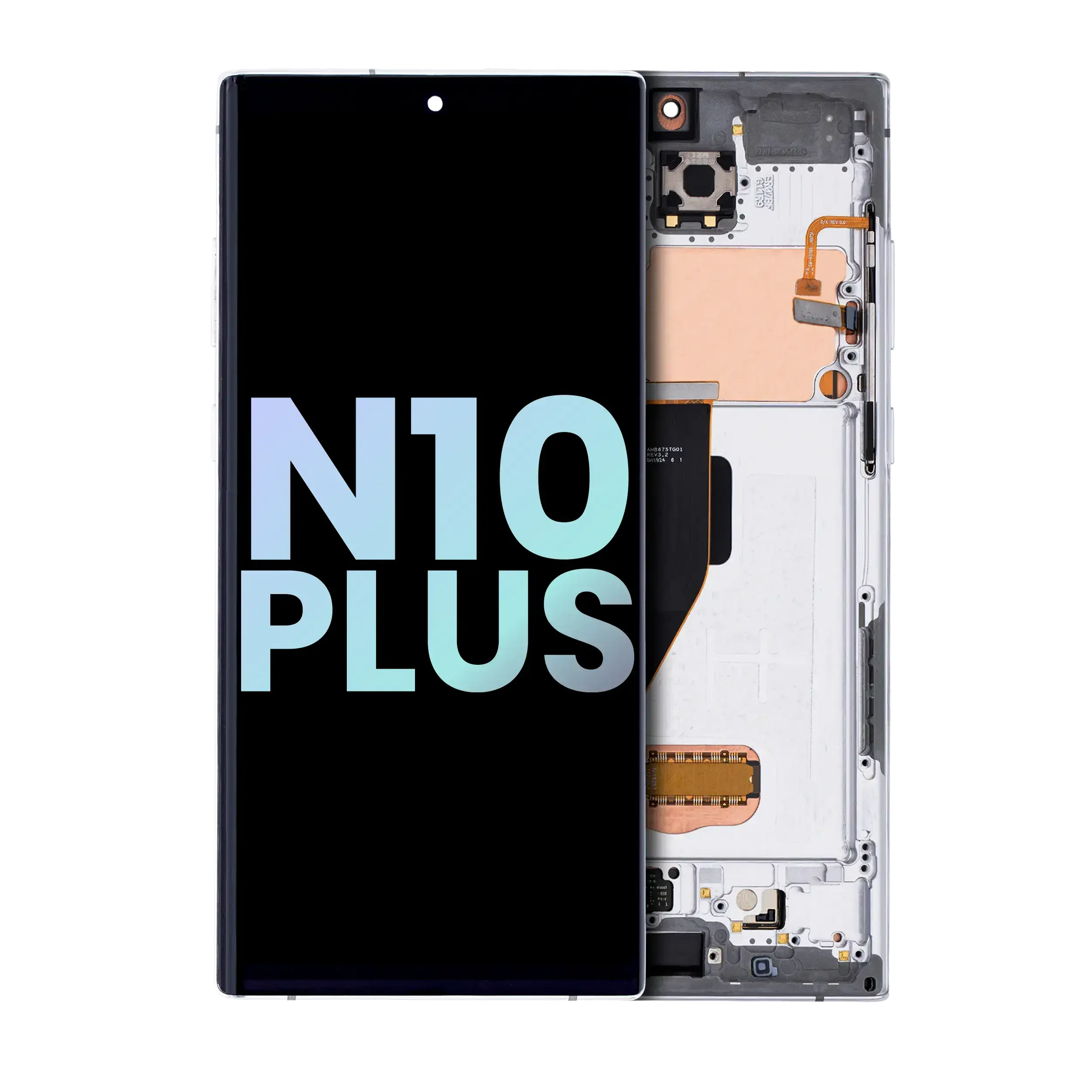Display OLED completo con Frame per Samsung Galaxy Note 10 Plus / 5G (Service Pack) (Aura Bianco)