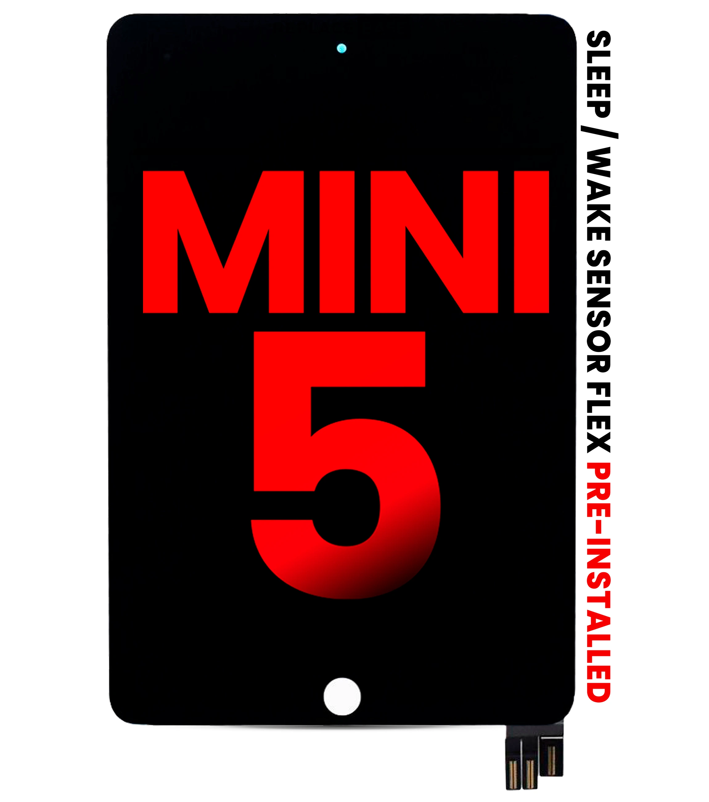 Display LCD completo con Touch screen per iPad Mini 5 (Sleep / Wake Sensore flat Pre-Installed) (Aftermarket Plus) (Nero)