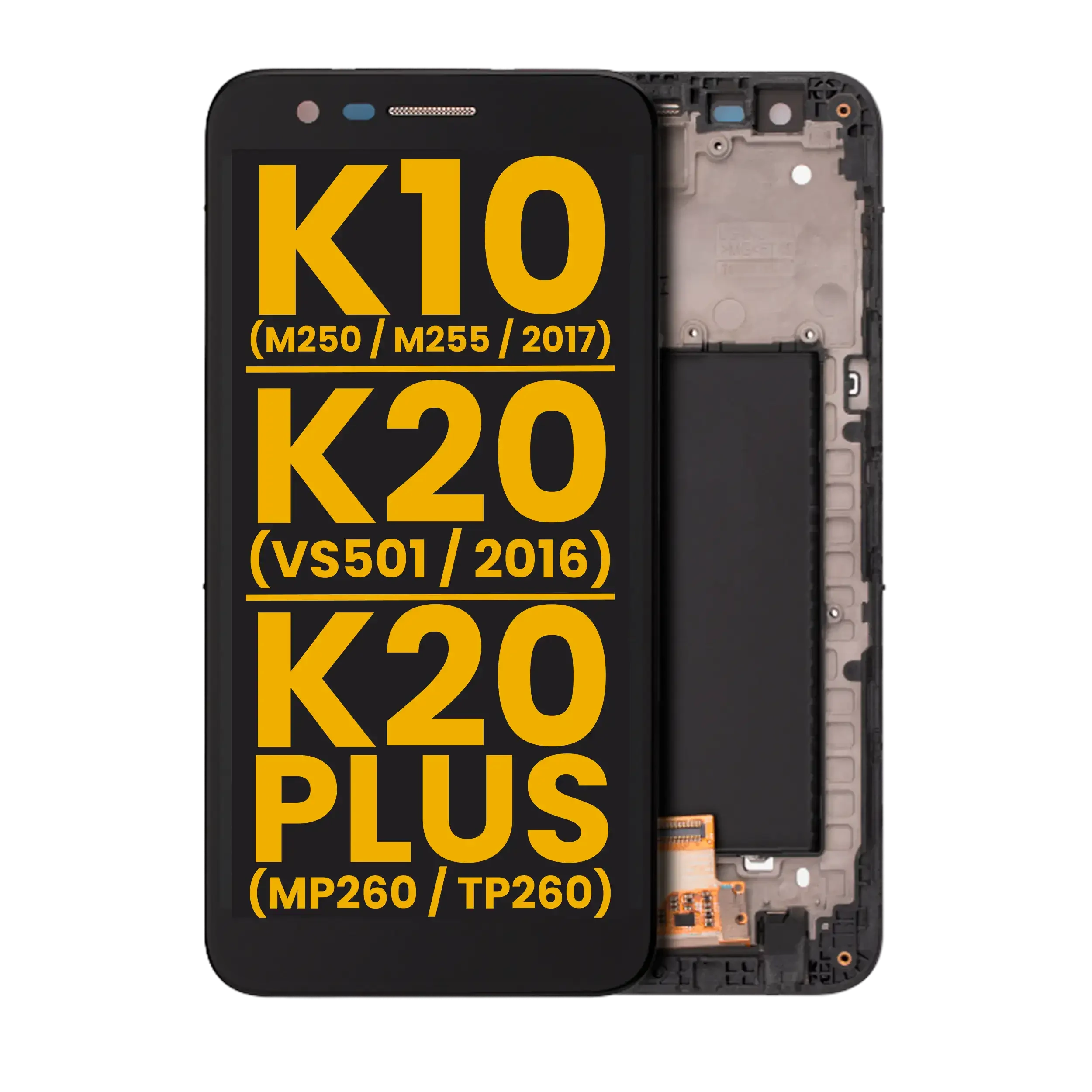 Display LCD completo senza Frame per LG K10 (M250 / M255 / 2017) / K20 (VS501 / 2016) / K20 Plus (MP260 / TP260) (Refurbished) (tutti i colori)