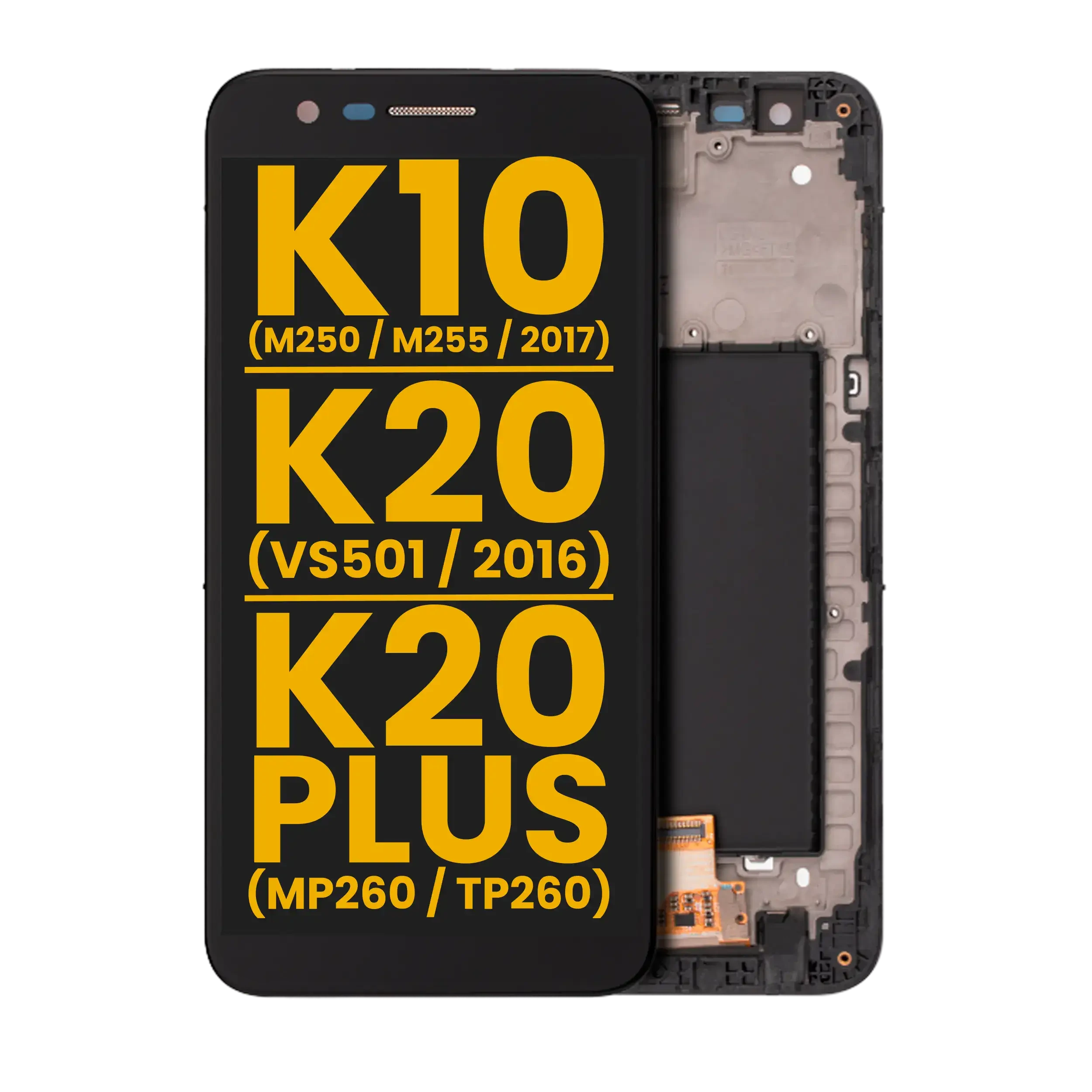 Display LCD completo con Frame per LG K10 (M250 / M255 / 2017) / K20 (VS501 / 2016) / K20 Plus (MP260 / TP260) (Refurbished) (tutti i colori)