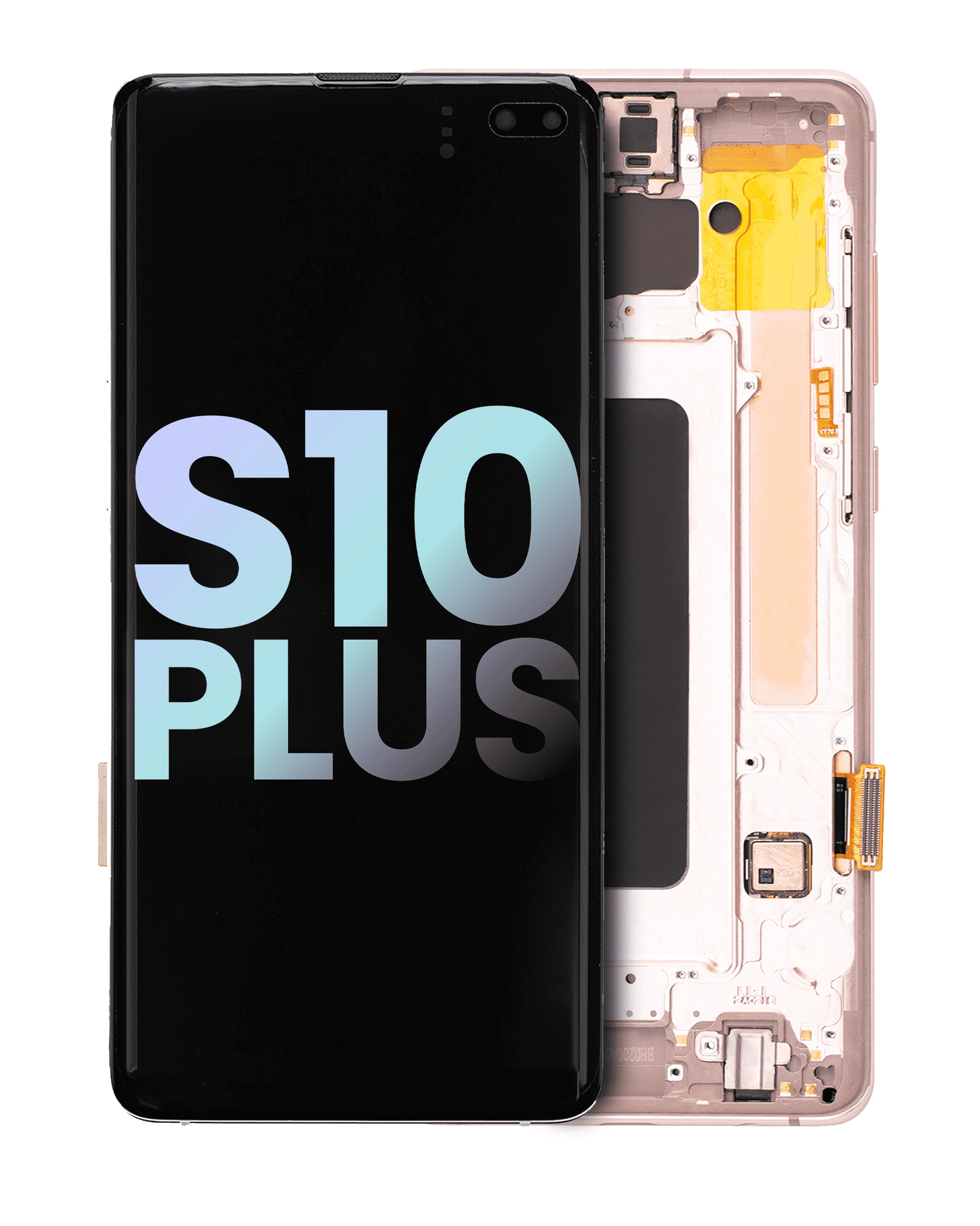 Display OLED completo con Frame per Samsung Galaxy S10 Plus (Service Pack) (Flamingo Rosa)