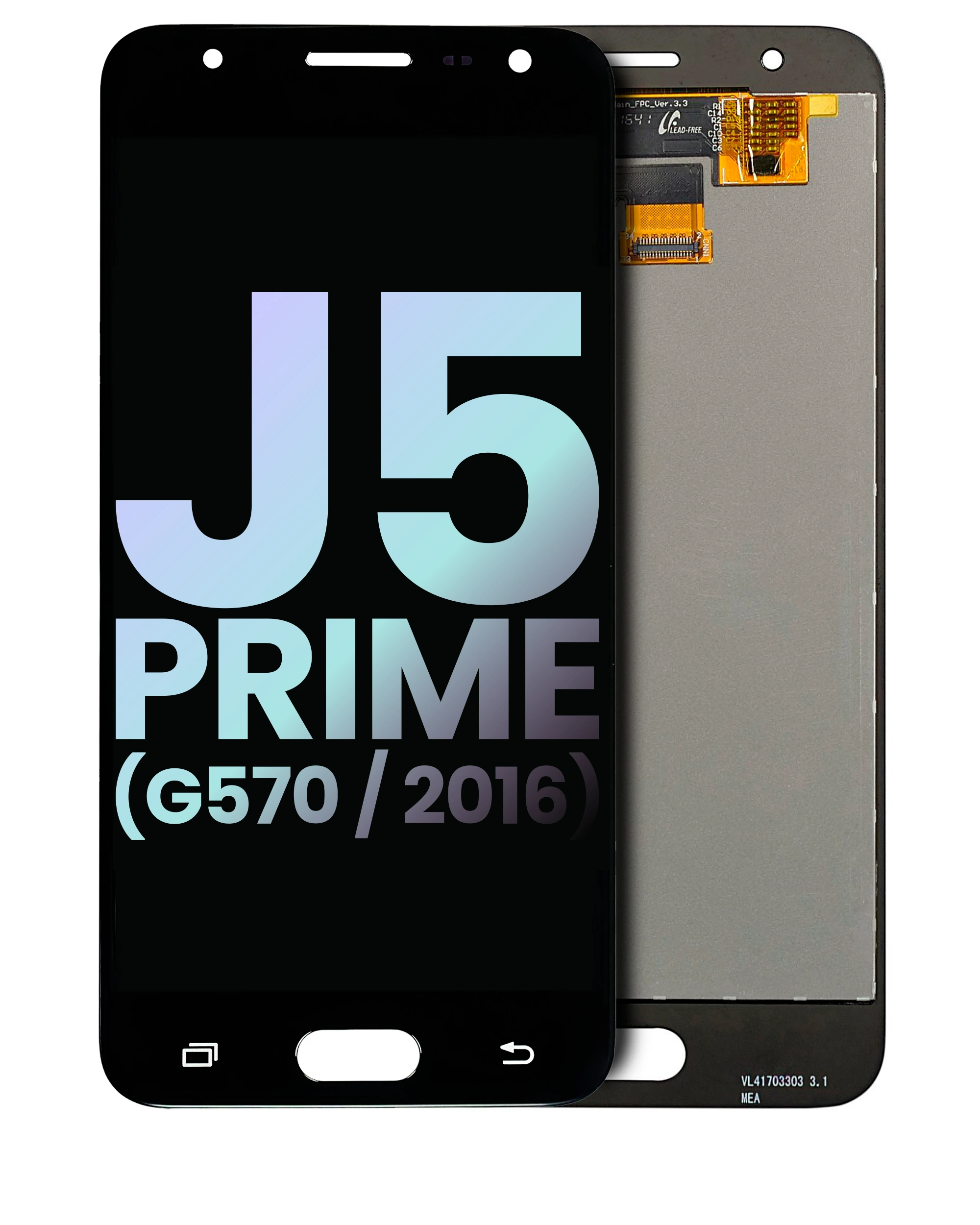Display LCD completo senza Frame per Samsung Galaxy J5 Prime (G570 / 2016) (Nero) (Service Pack)