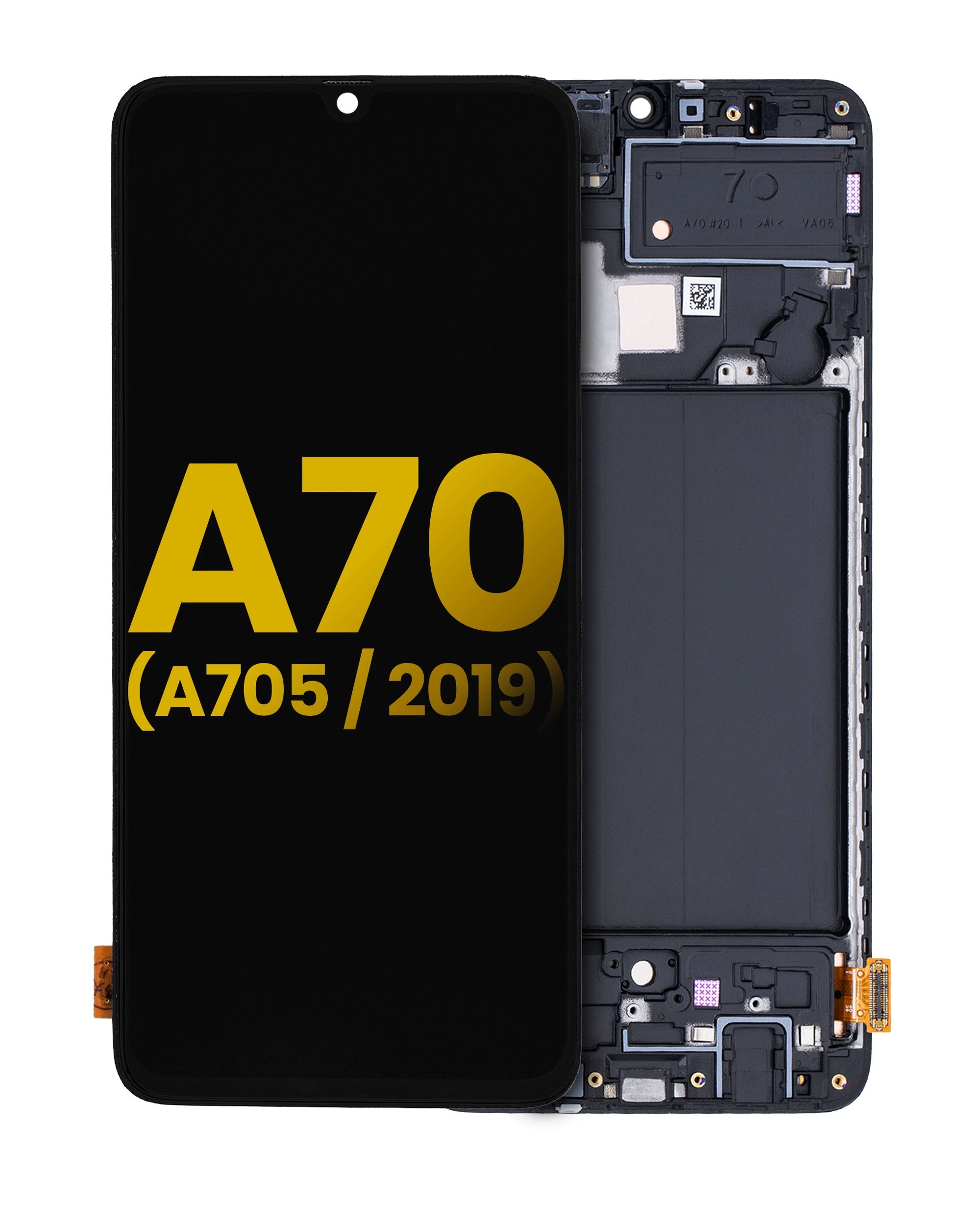 Display OLED completo con Frame per Samsung Galaxy A70 (A705 / 2019) (Refurbished) (tutti i colori)
