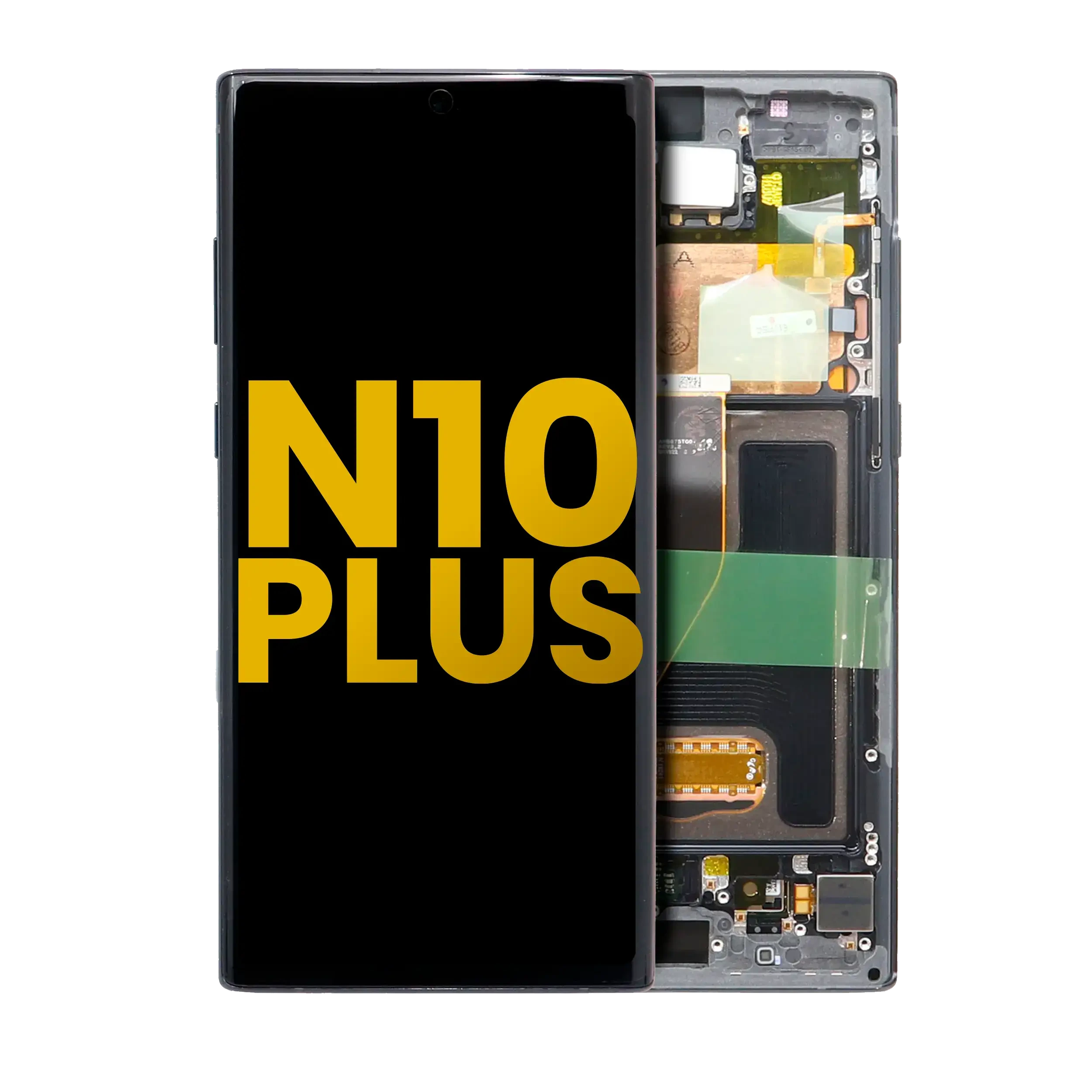 Display OLED completo con Frame per Samsung Galaxy Note 10 Plus / 5G (Refurbished) (Aura Nero)