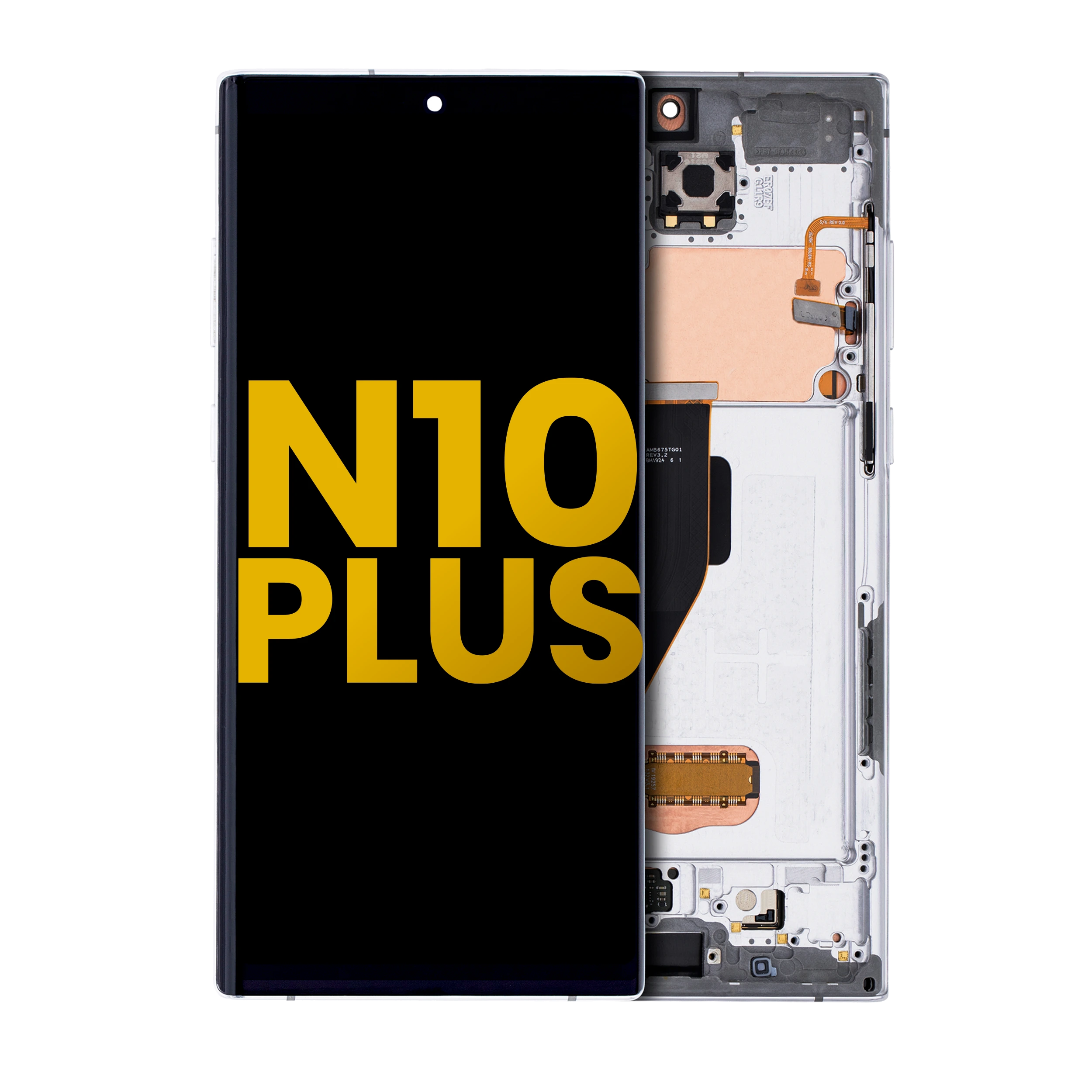 Display OLED completo con Frame per Samsung Galaxy Note 10 Plus / 5G (Refurbished) (Aura Bianco)