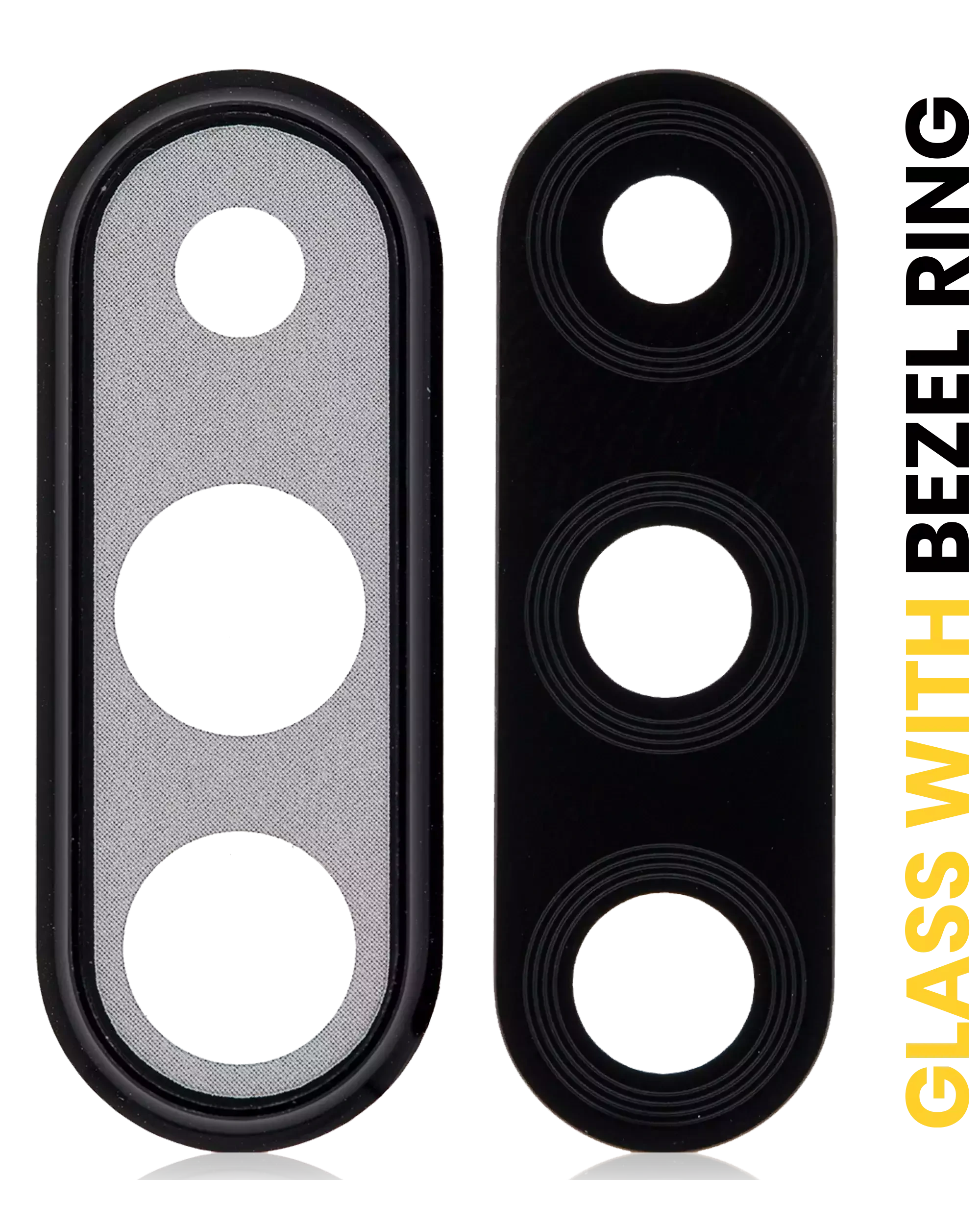 Lente fotocamera posteriore con Cornice Ring per Huawei P30 Lite (Mezzanotte Nero) (4GB RAM)