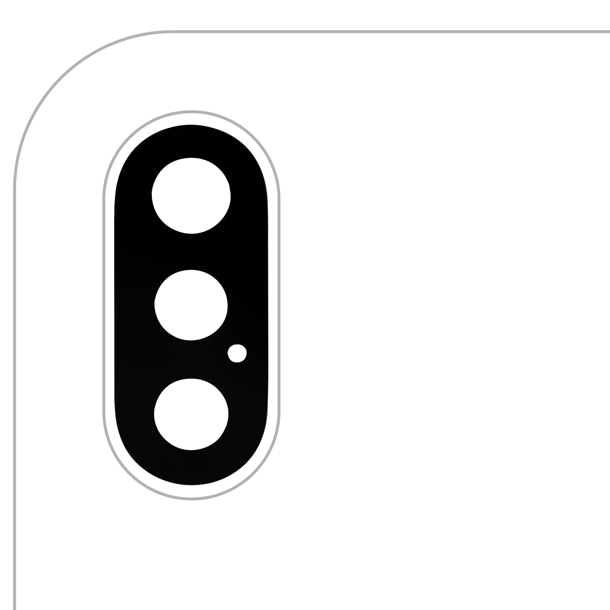 Lente fotocamera posteriore (solo vetro) con adesivo per iPhone XS / XS Max (tutti i colori) (10 pezzi) (Real Sapphire l Premium)