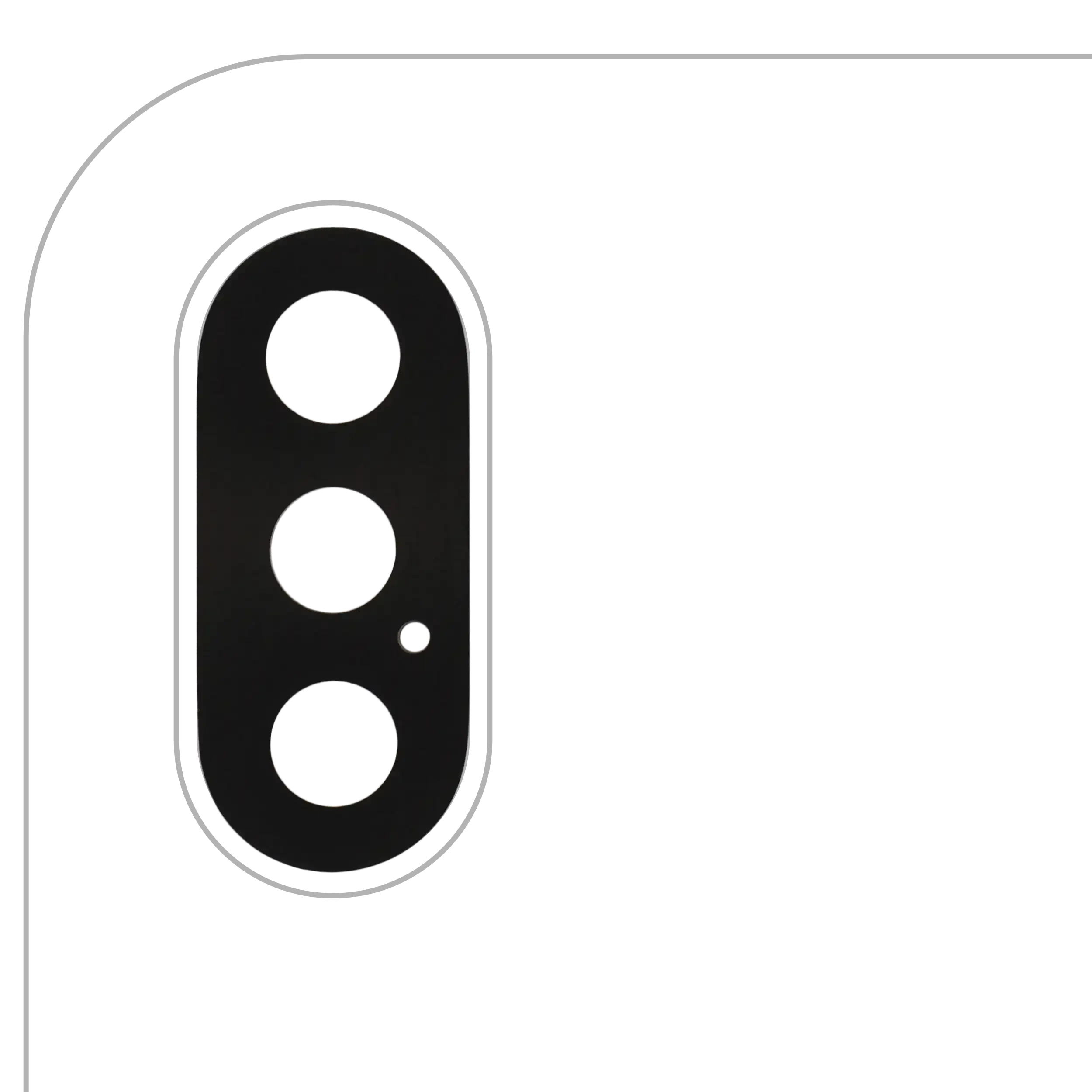 Lente fotocamera posteriore (solo vetro) con adesivo per iPhone X (tutti i colori) (10 pezzi) (Real Sapphire l Premium)