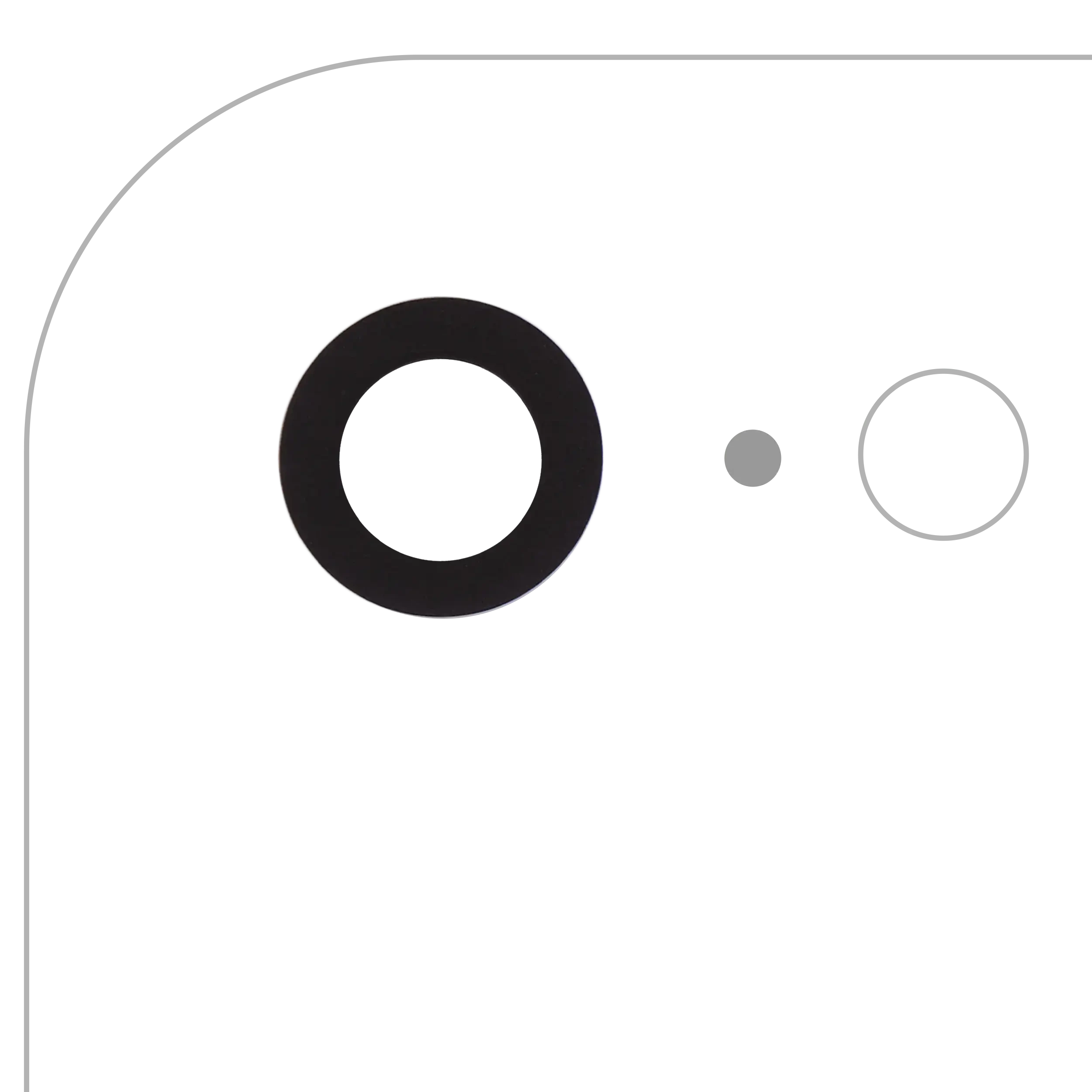 Lente fotocamera posteriore con adesivo (solo vetro) per iPhone 7 / 8 / SE (2020) / SE (2022) (tutti i colori) (10 pezzi) (Real Sapphire / Premium)