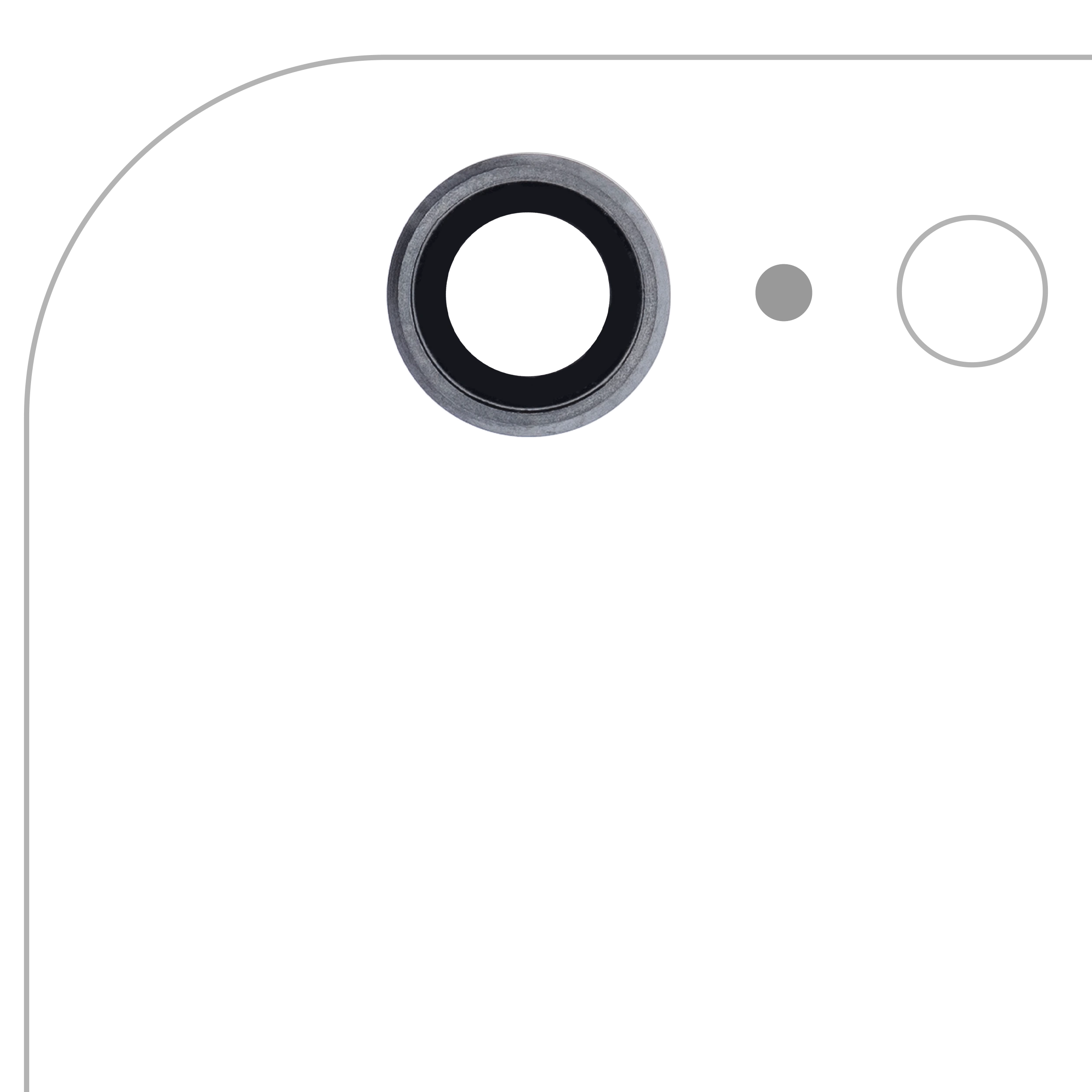 Lente fotocamera posteriore per iPhone 6 Plus / 6S Plus (Grigio siderale) (10 pezzi) (Real Sapphire l Premium)