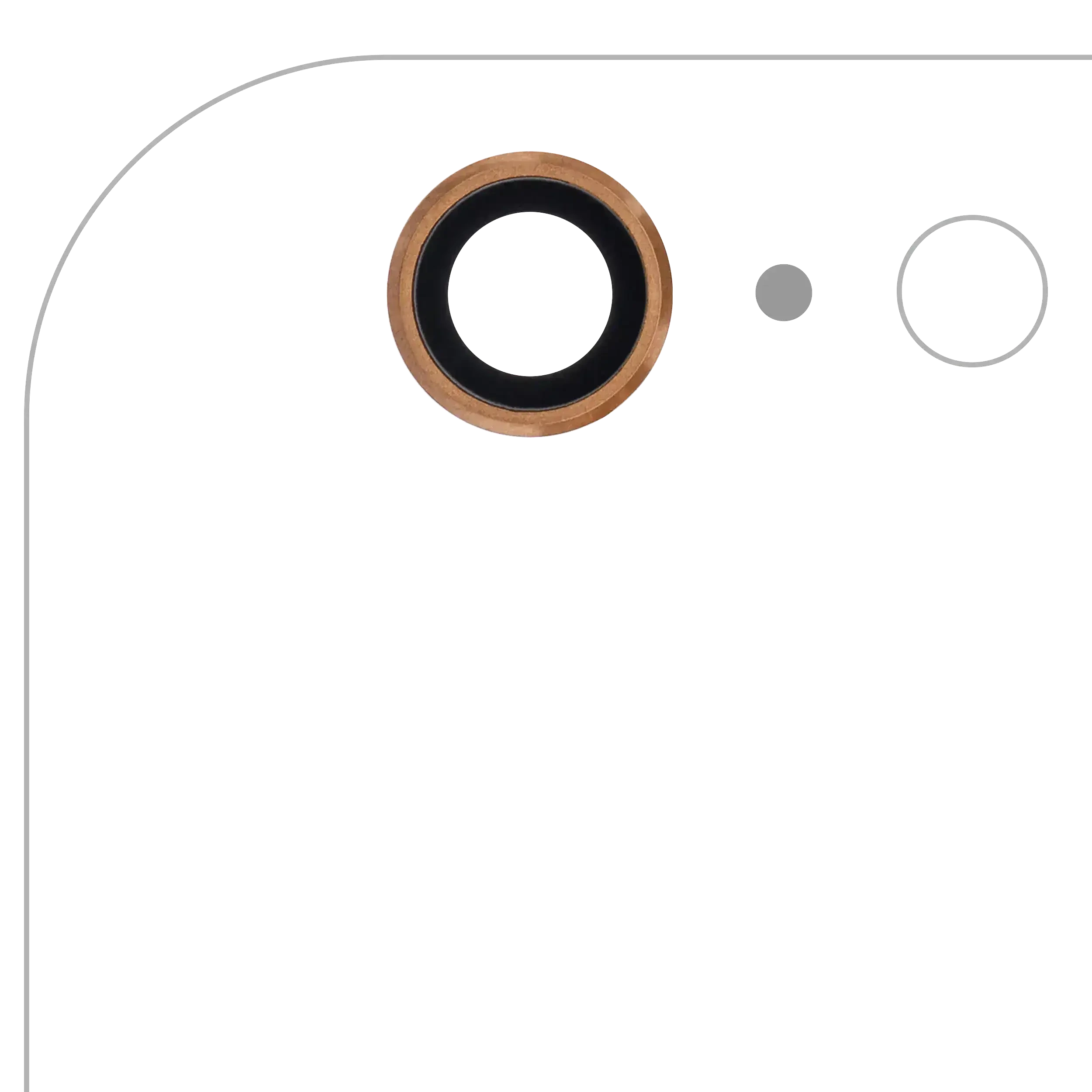 Lente fotocamera posteriore per iPhone 6 Plus / 6S Plus (Oro) (10 pezzi) (Real Sapphire / Premium)