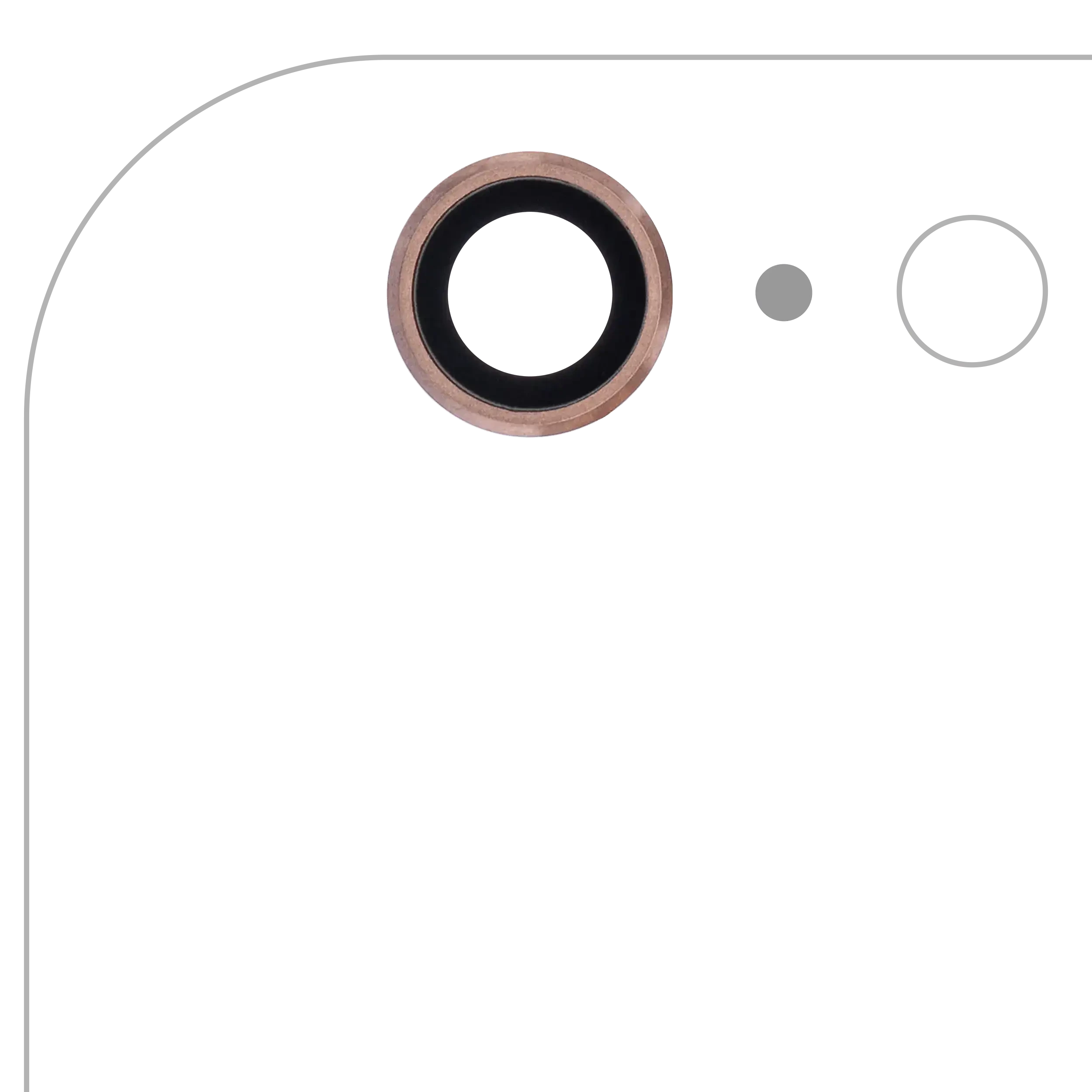 Lente fotocamera posteriore per iPhone 6 Plus / 6S Plus (Oro rosa) (10 pezzi) (Real Sapphire l Premium)