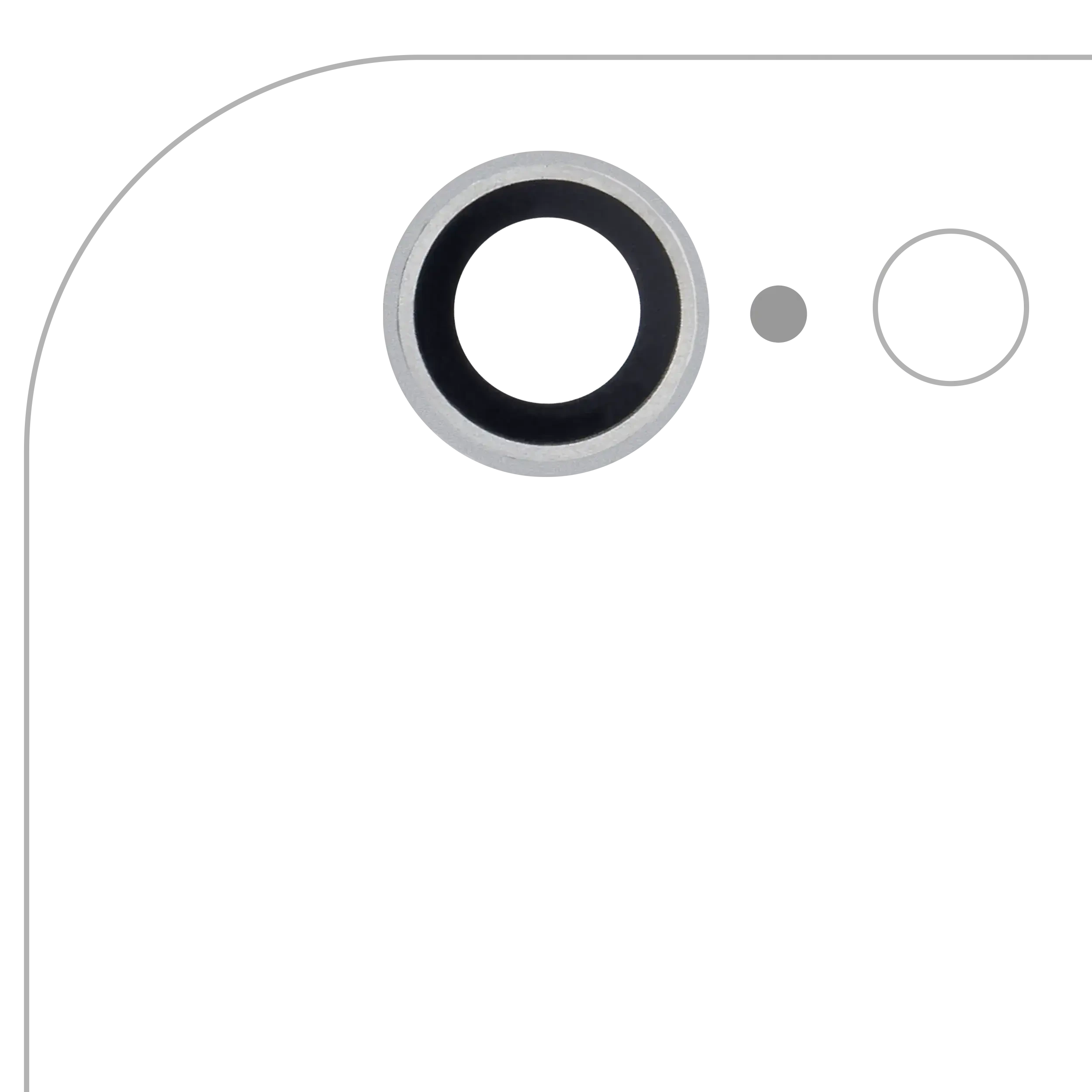 Lente fotocamera posteriore per iPhone 6 / 6S (Argento) (10 pezzi) (Real Sapphire l Premium)