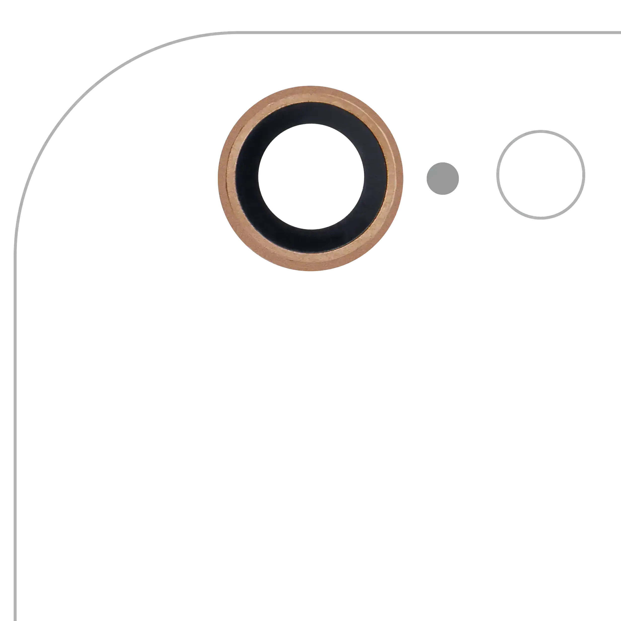 Lente fotocamera posteriore per iPhone 6 / 6S (Oro) (10 pezzi) (Real Sapphire l Premium)