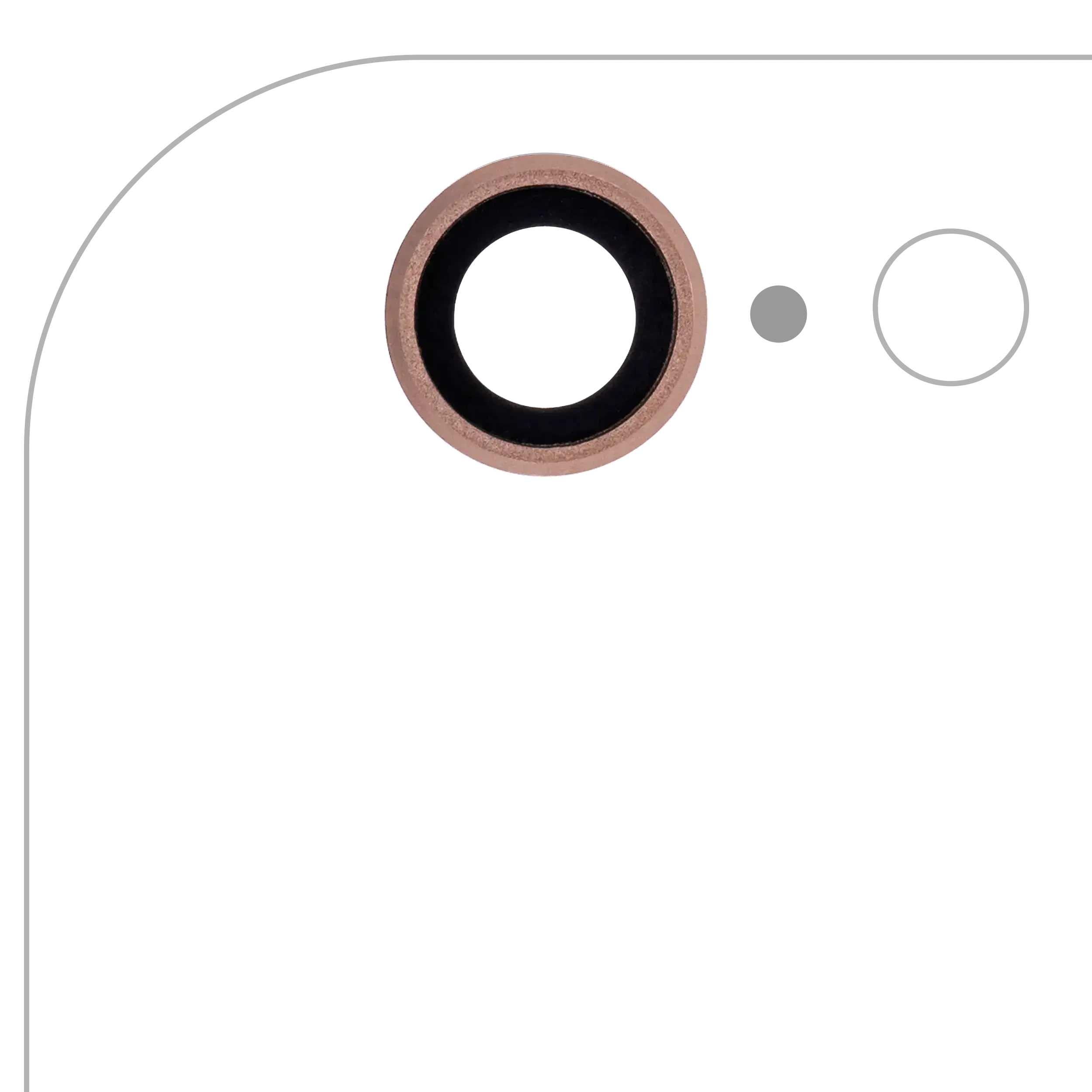 Lente fotocamera posteriore per iPhone 6 / 6S (Oro rosa) (10 pezzi) (Real Sapphire l Premium)