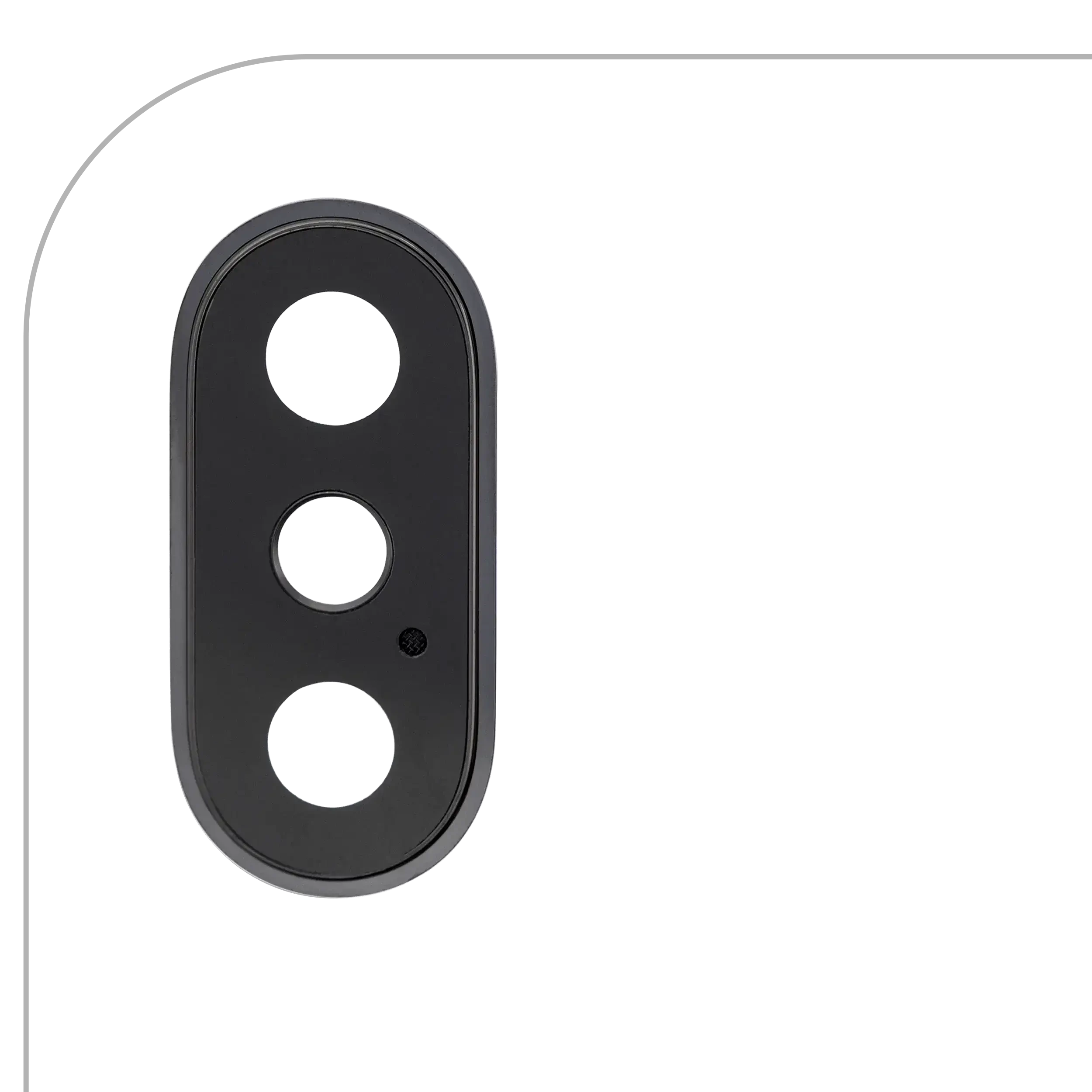 Lente fotocamera posteriore con staffa e Cornice per iPhone X (Grigio siderale) (Real Sapphire l Premium)