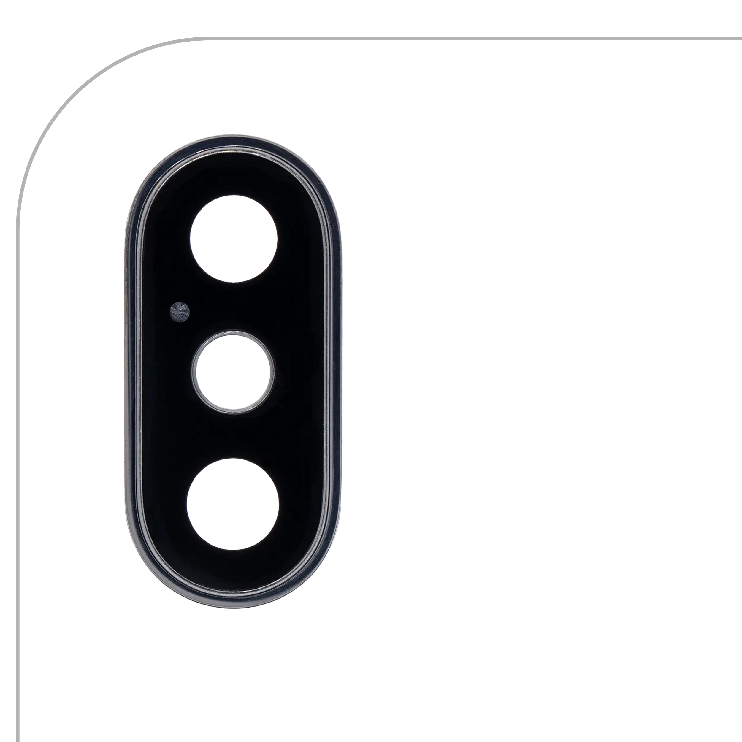 Lente fotocamera posteriore con staffa e Cornice per iPhone XS / XS Max (Grigio siderale) (Real Sapphire l Premium)