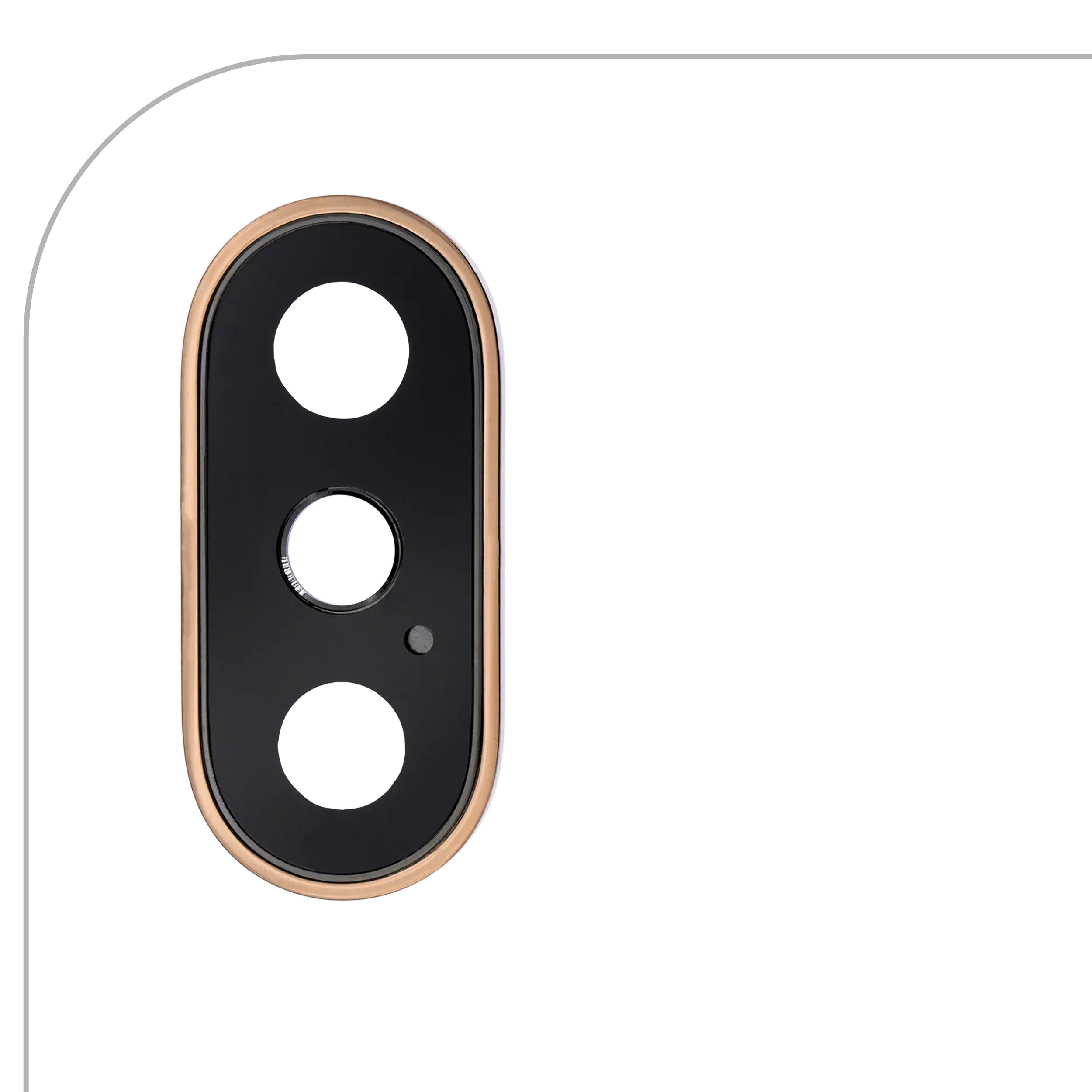 Lente fotocamera posteriore con staffa e Cornice per iPhone XS / XS Max (Oro) (Real Sapphire l Premium)