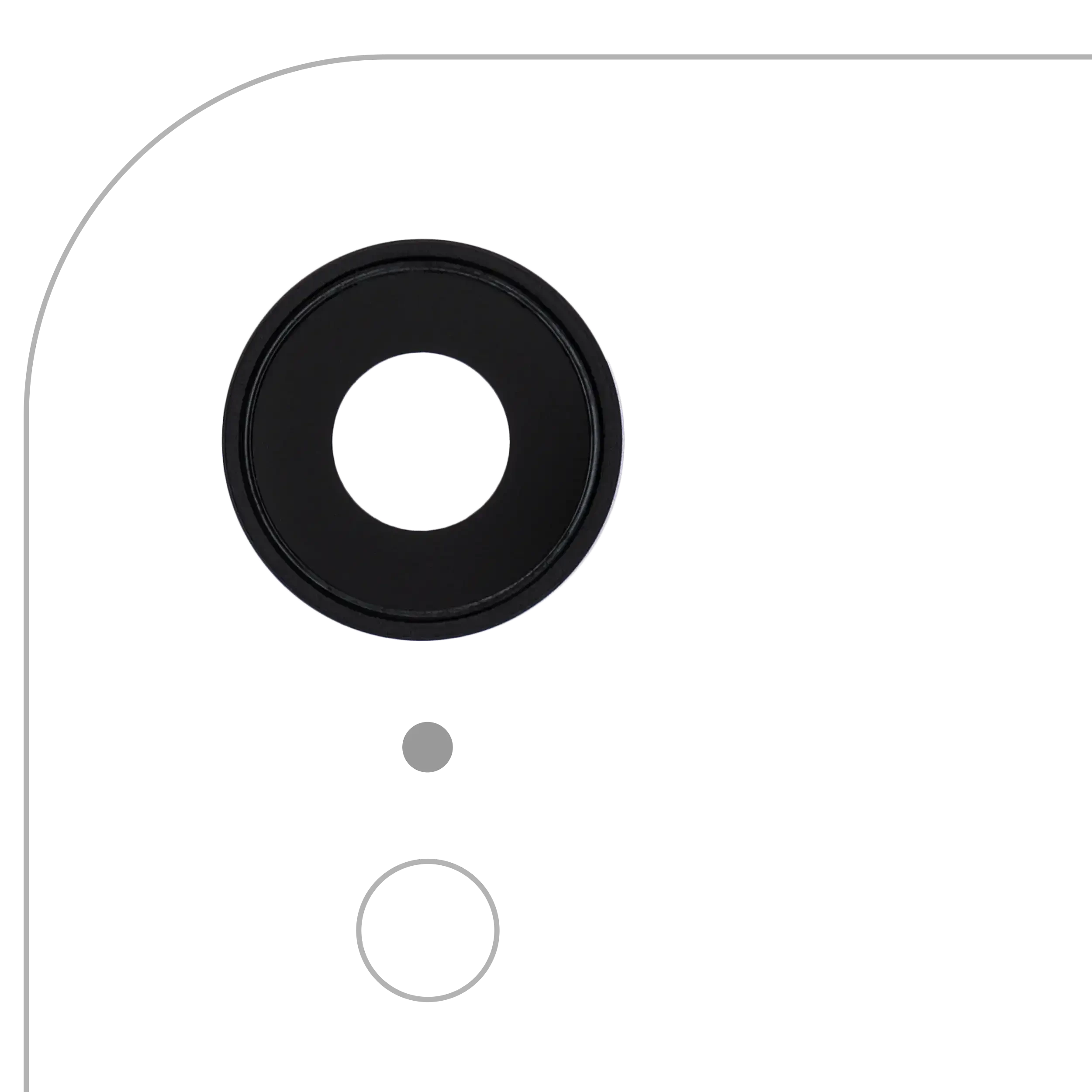 Lente fotocamera posteriore con staffa e Cornice per iPhone XR (Nero) (10 pezzi) (Real Sapphire l Premium)