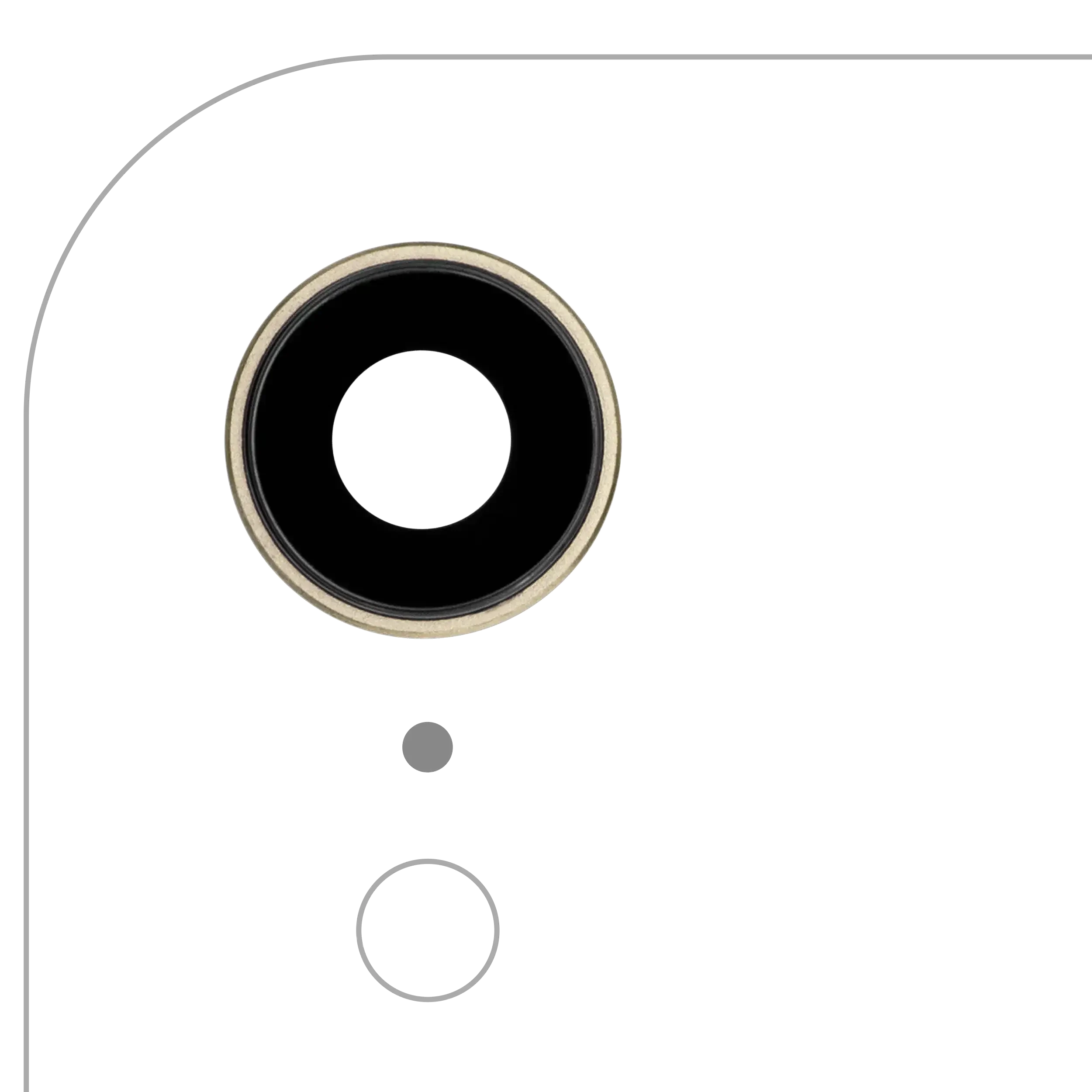 Lente fotocamera posteriore con staffa e Cornice per iPhone XR (Giallo) (10 pezzi) (Real Sapphire l Premium)