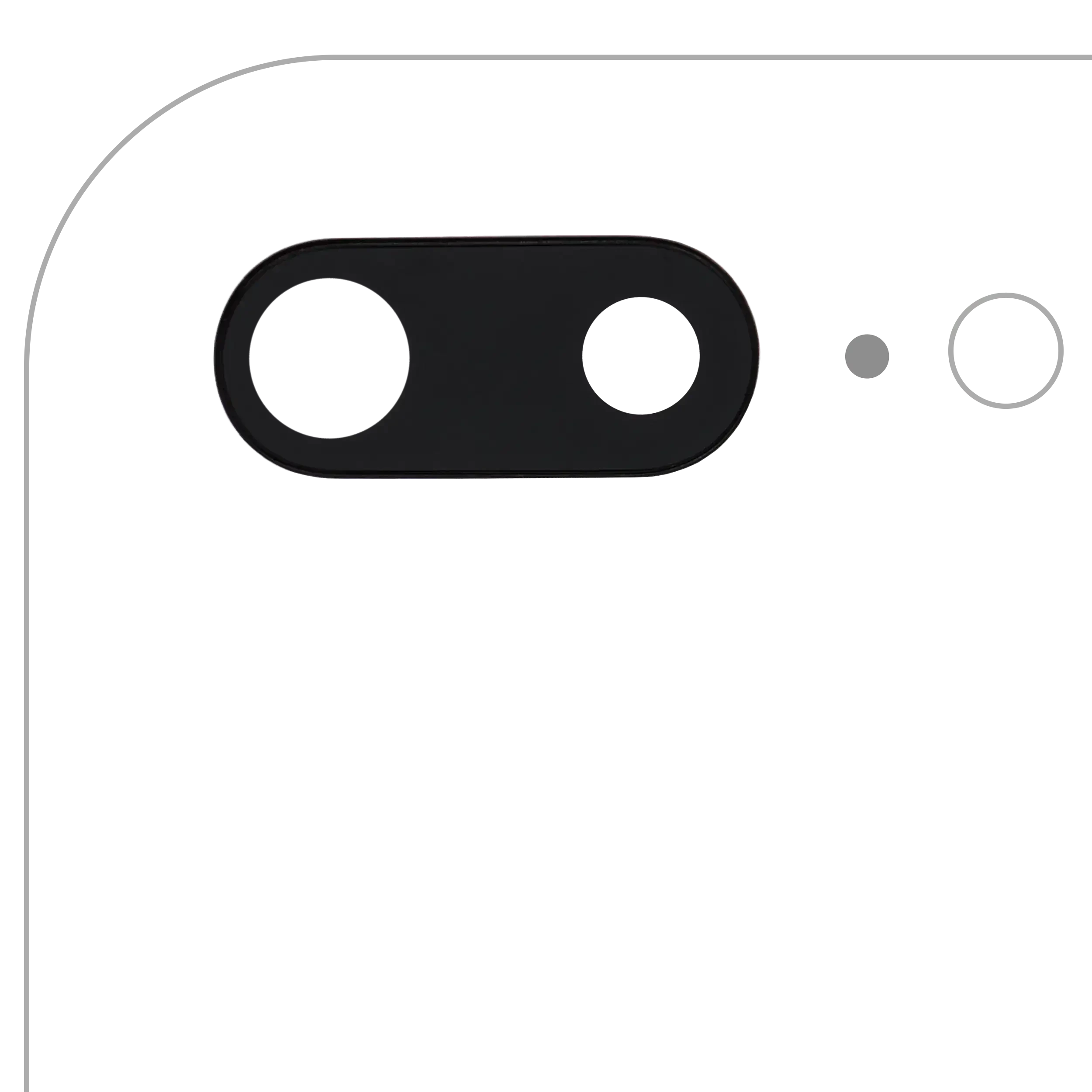 Lente fotocamera posteriore con staffa e Cornice per iPhone 7 Plus (10 pezzi) (Real Sapphire l Premium)