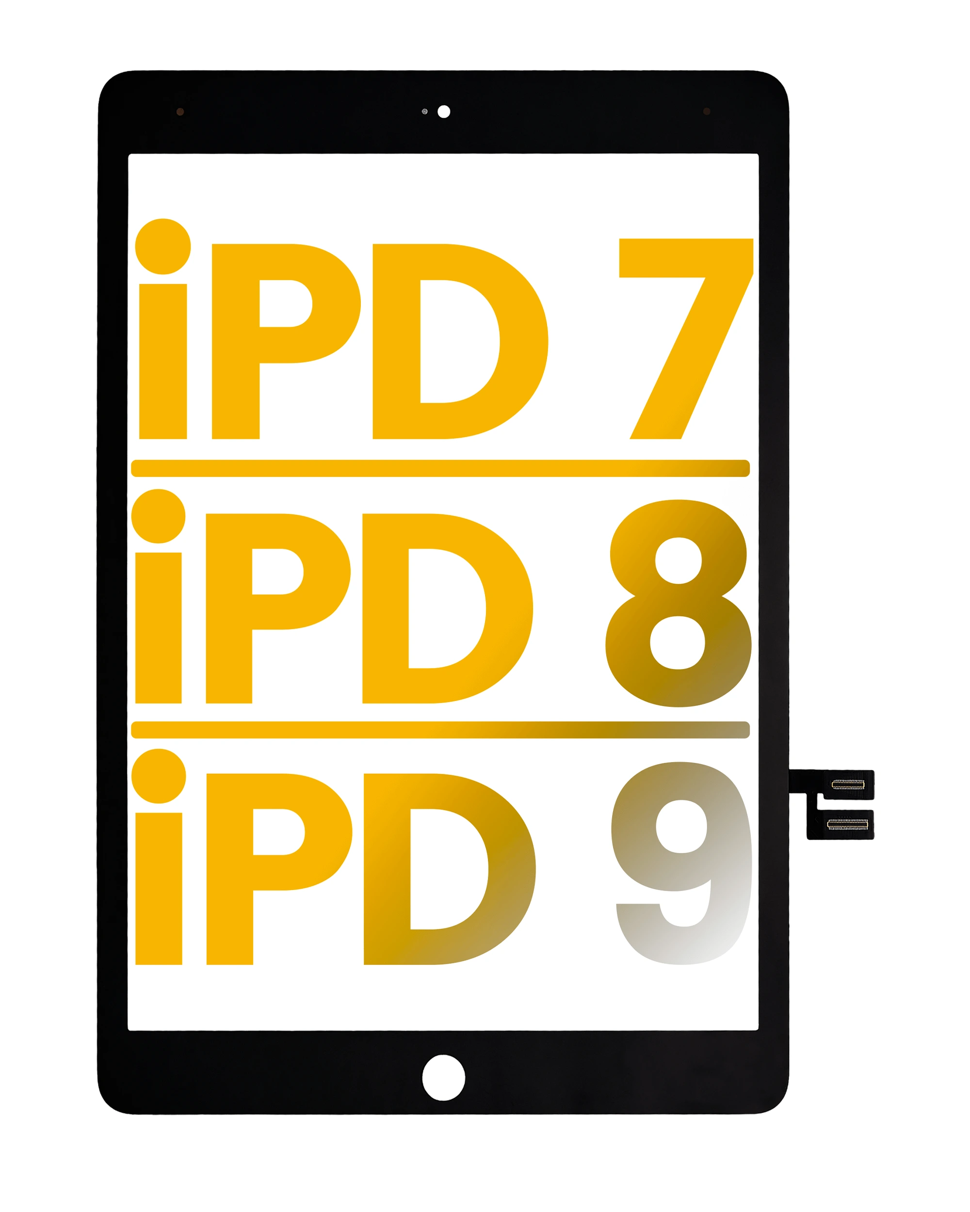 Touch screen per iPad 7 (2019) / iPad 8 (2020) / iPad 9 (2021) (Premium) (Nero)