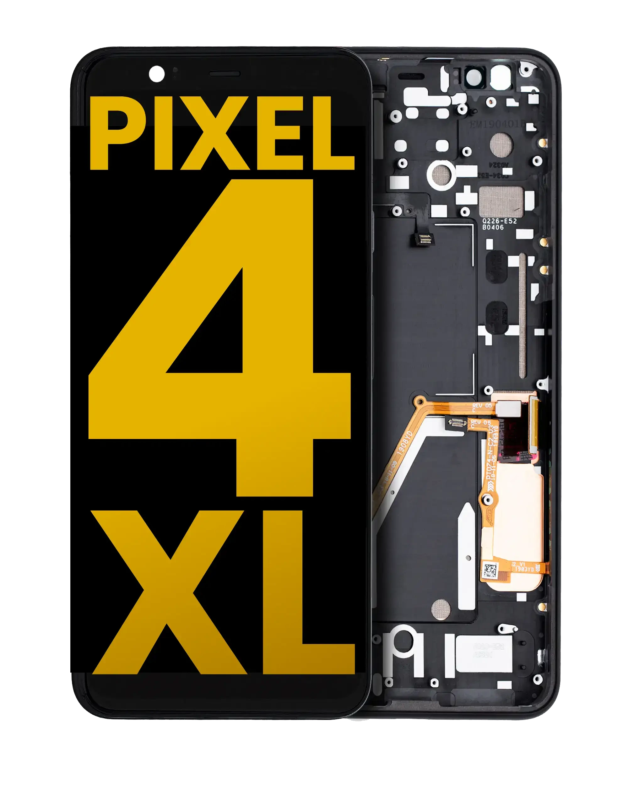 Display OLED completo con Frame per Google Pixel 4 XL (Refurbished) (Grigio Tasto accensione)