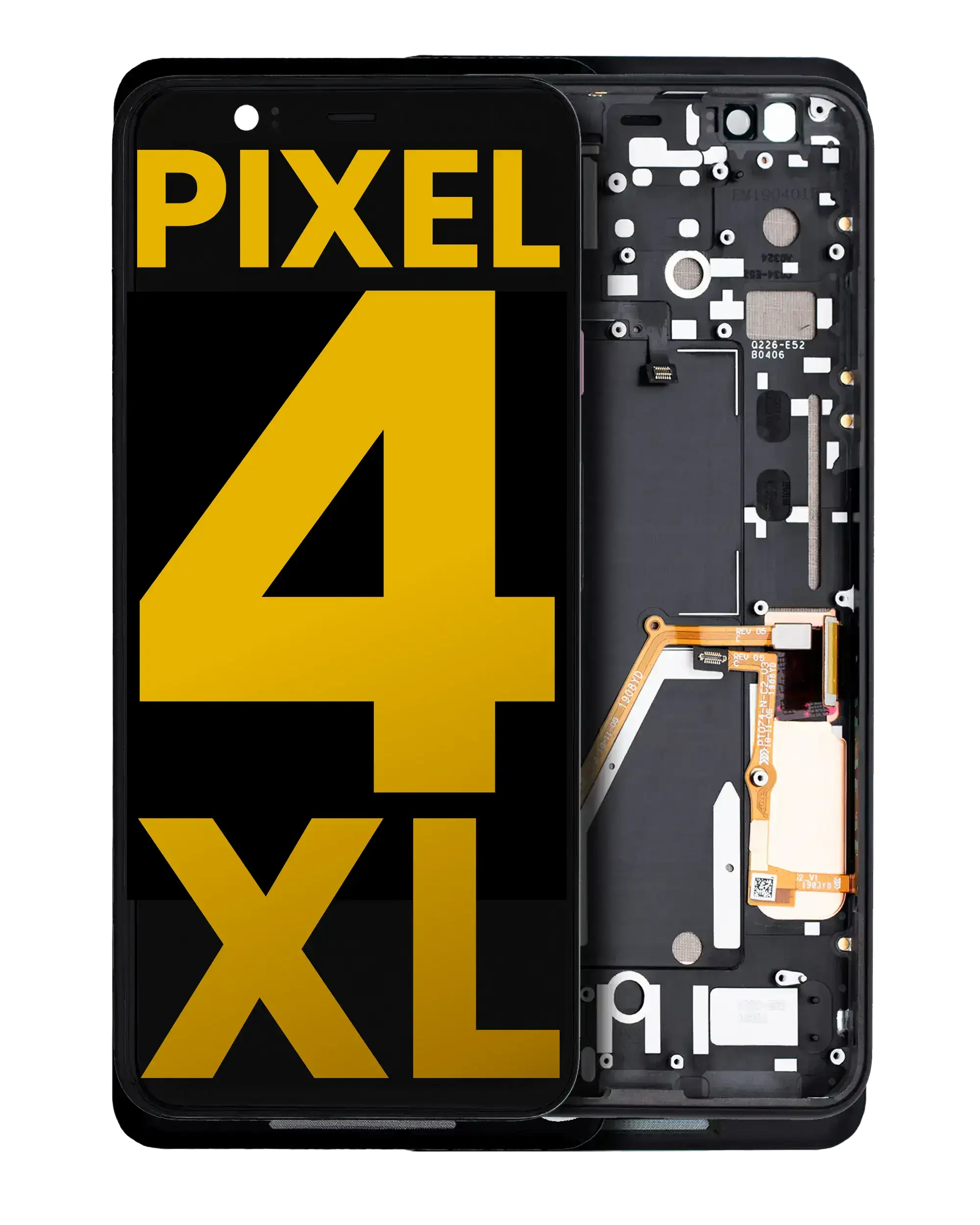 Display OLED completo con Frame per Google Pixel 4 XL (Refurbished) (Rosa Tasto accensione)