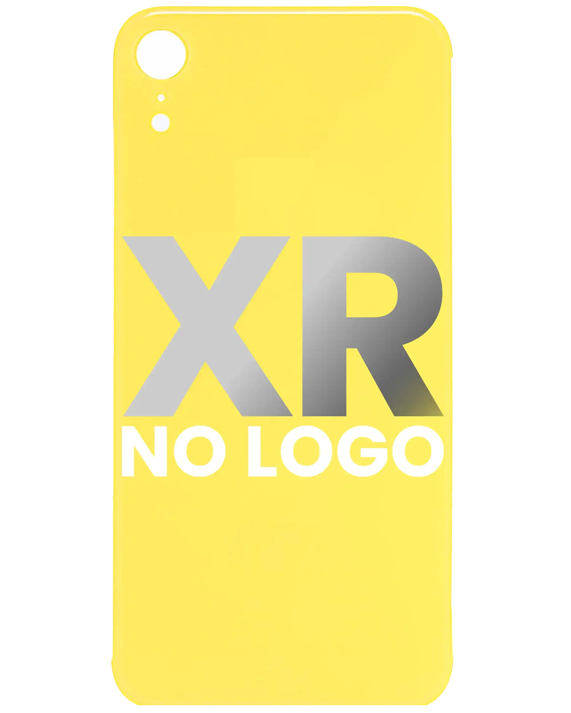 vetro cover posteriore per iPhone XR (No Logo) (Giallo)