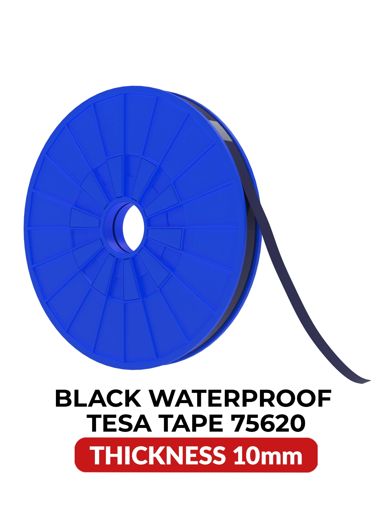 Double-Sided Acrylic Impermeabile Nero Adesivo (10MM x 25M) (Tesa Model # 75620)