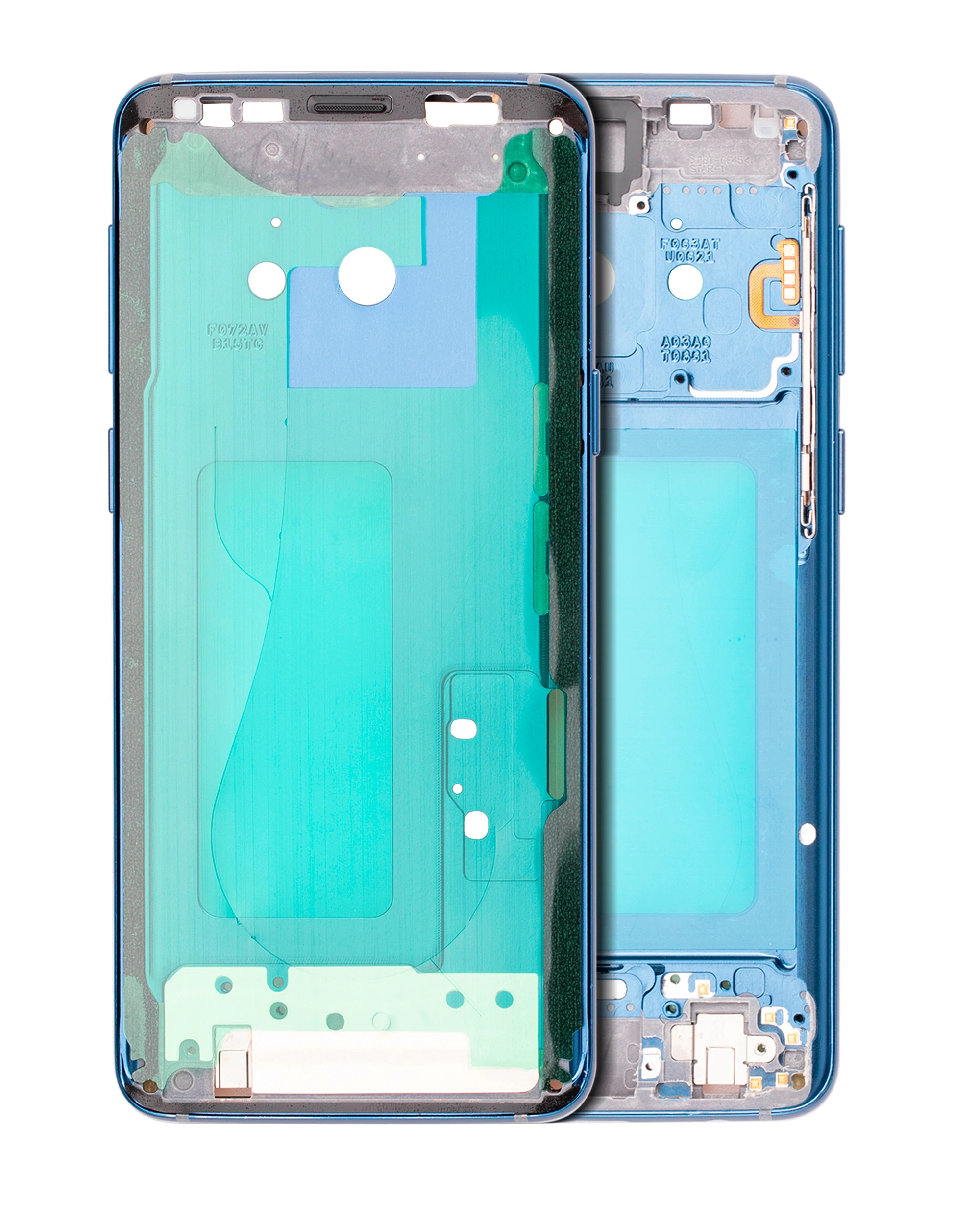 Frame centrale per Samsung Galaxy S9 (con SmallParts) (Coral Blu Frame)