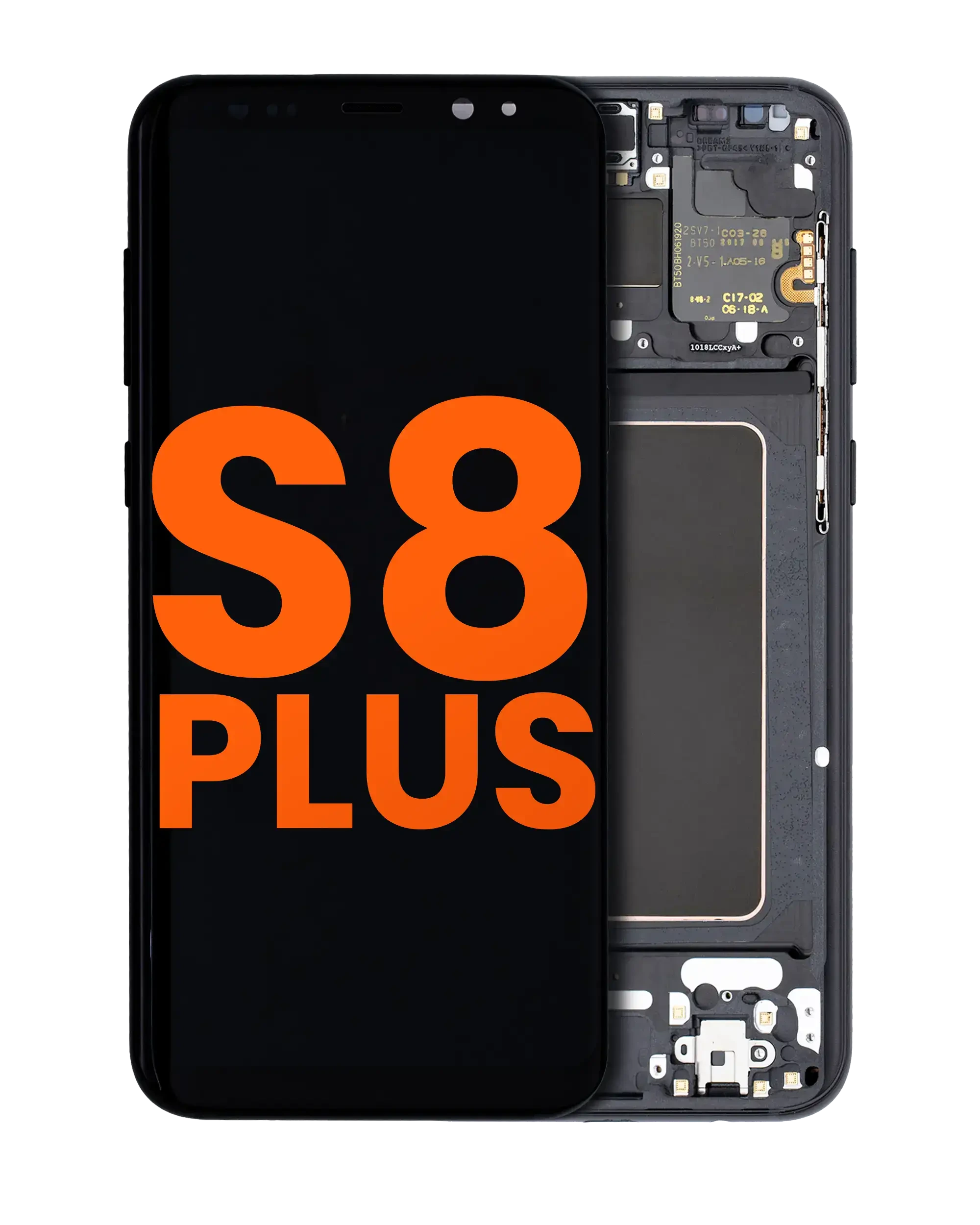 Display OLED completo con Frame per Samsung Galaxy S8 Plus (Blemish: grado A) (Mezzanotte Nero)
