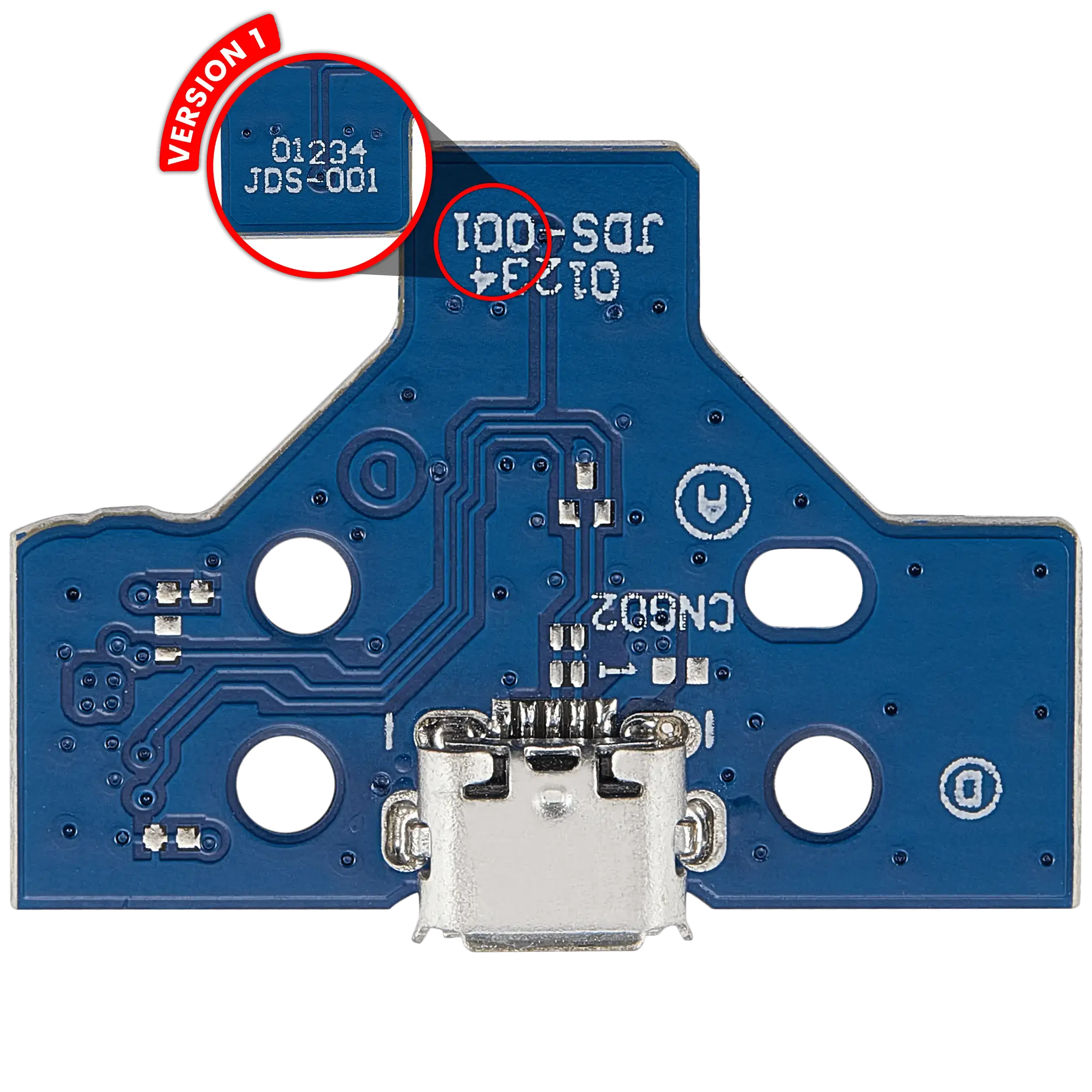 USB Connettore di ricarica Scheda con 14-Pin flat per PlayStation 4 Controllers (Version 1: JDS-001)