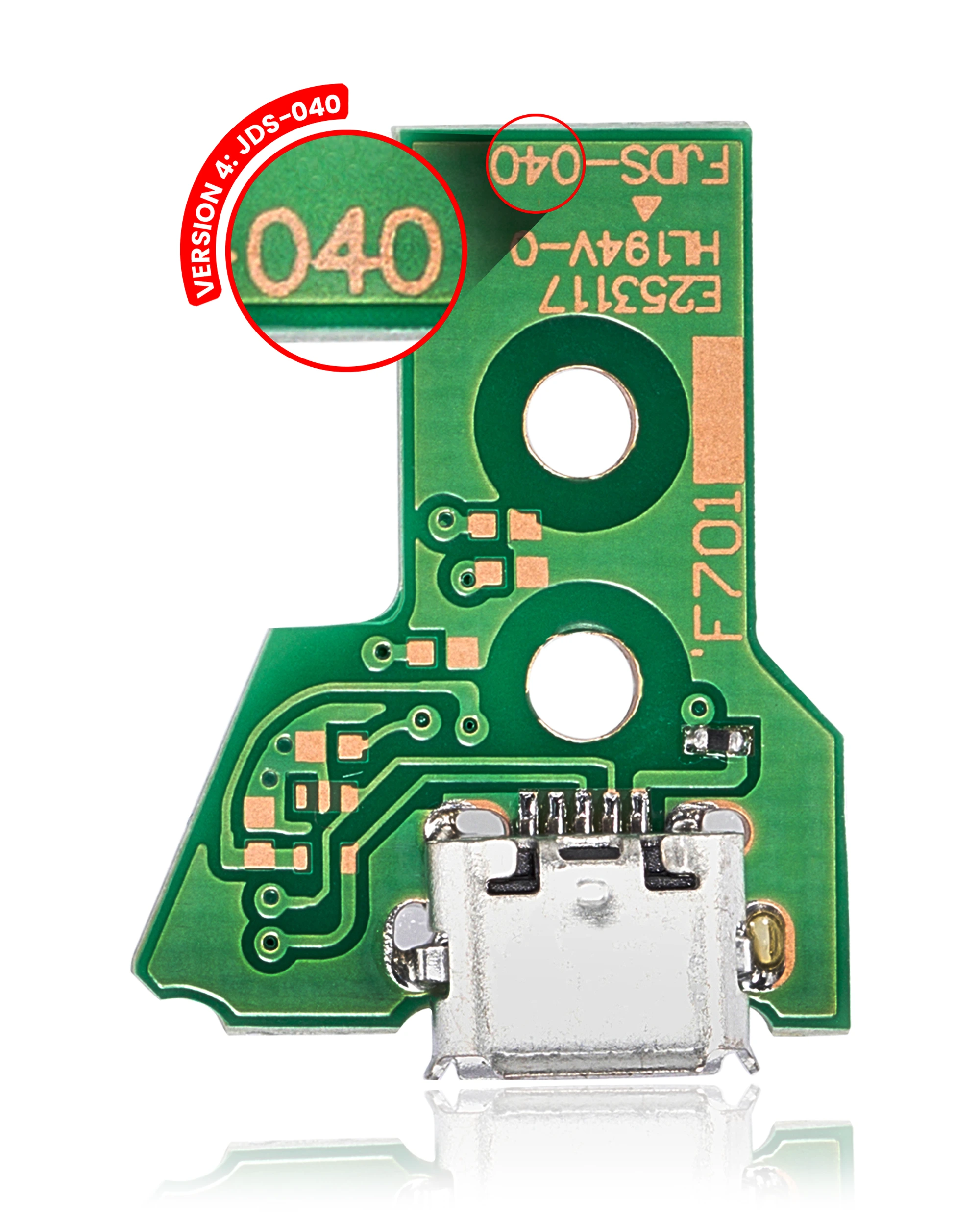 Micro USB Connettore di ricarica Scheda con 12-Pin flat per PlayStation 4 Controllers (Version 4: JDS-040)