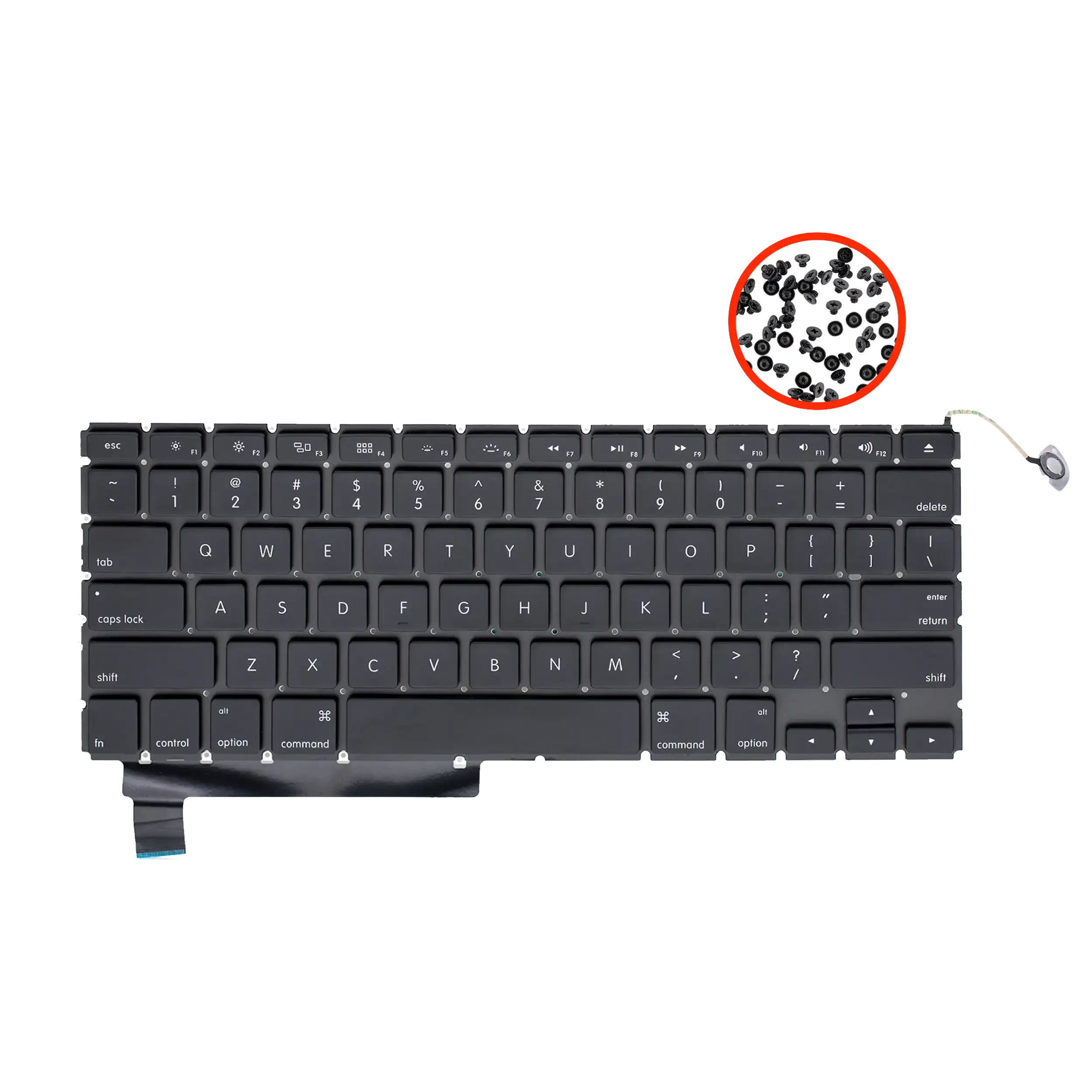 tastiera W/ Backlight e Viti (US English) per MacBook Pro 15" A1286 (2008-2012)