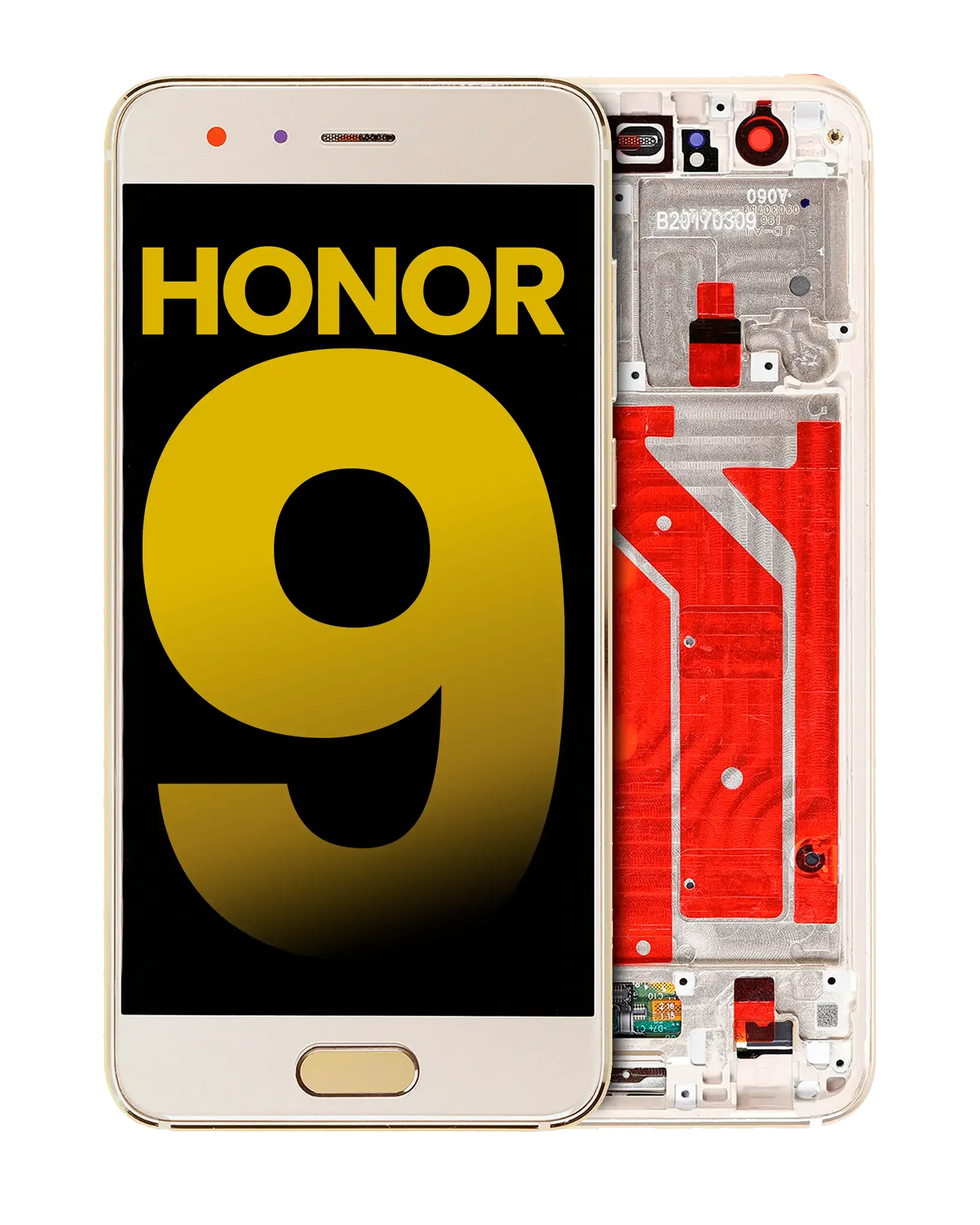Display LCD completo con Frame per Huawei Honor 9 (Refurbished) (Oro)
